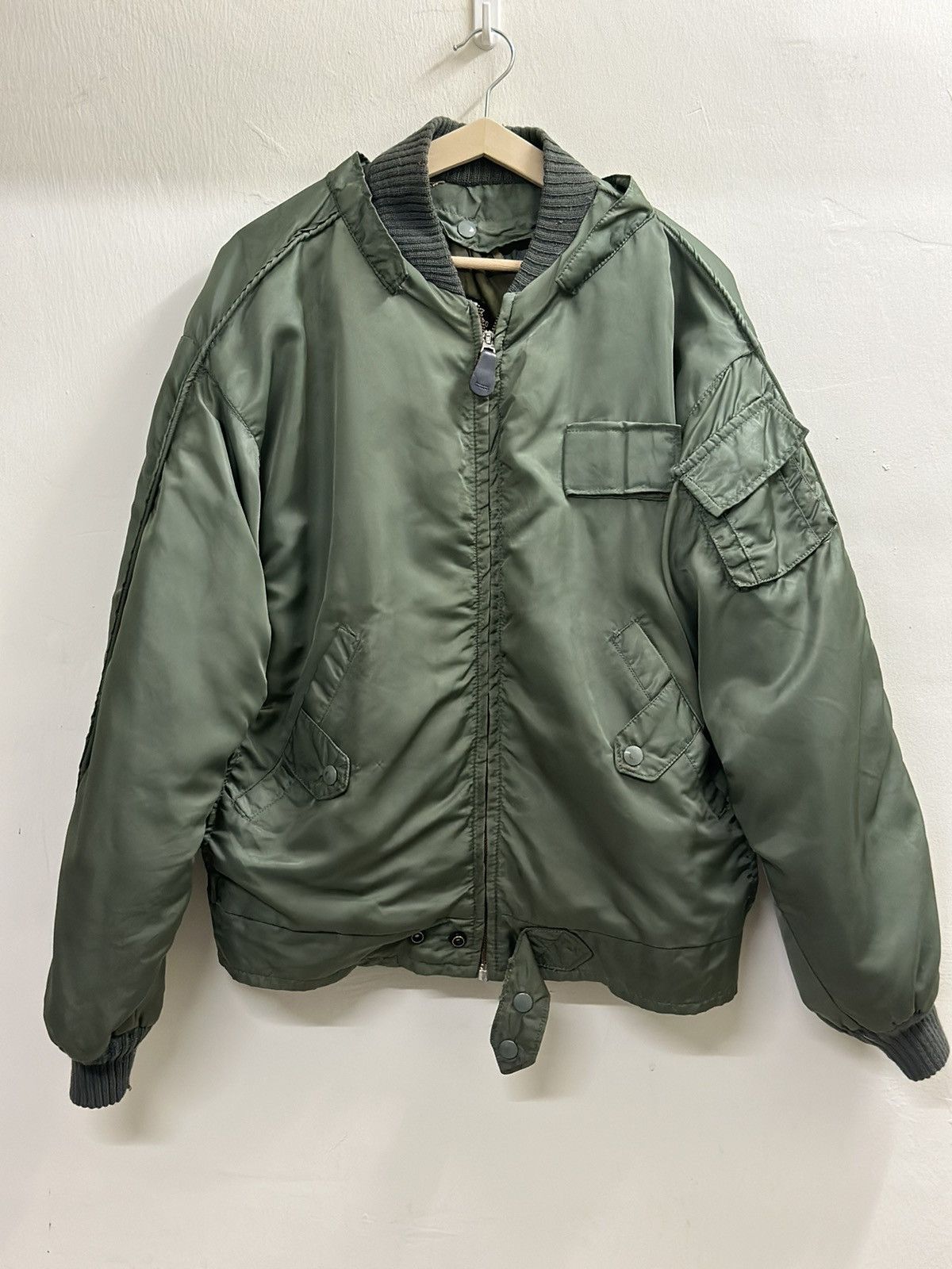 80s ALPHA ma-1 flight jacket M olive