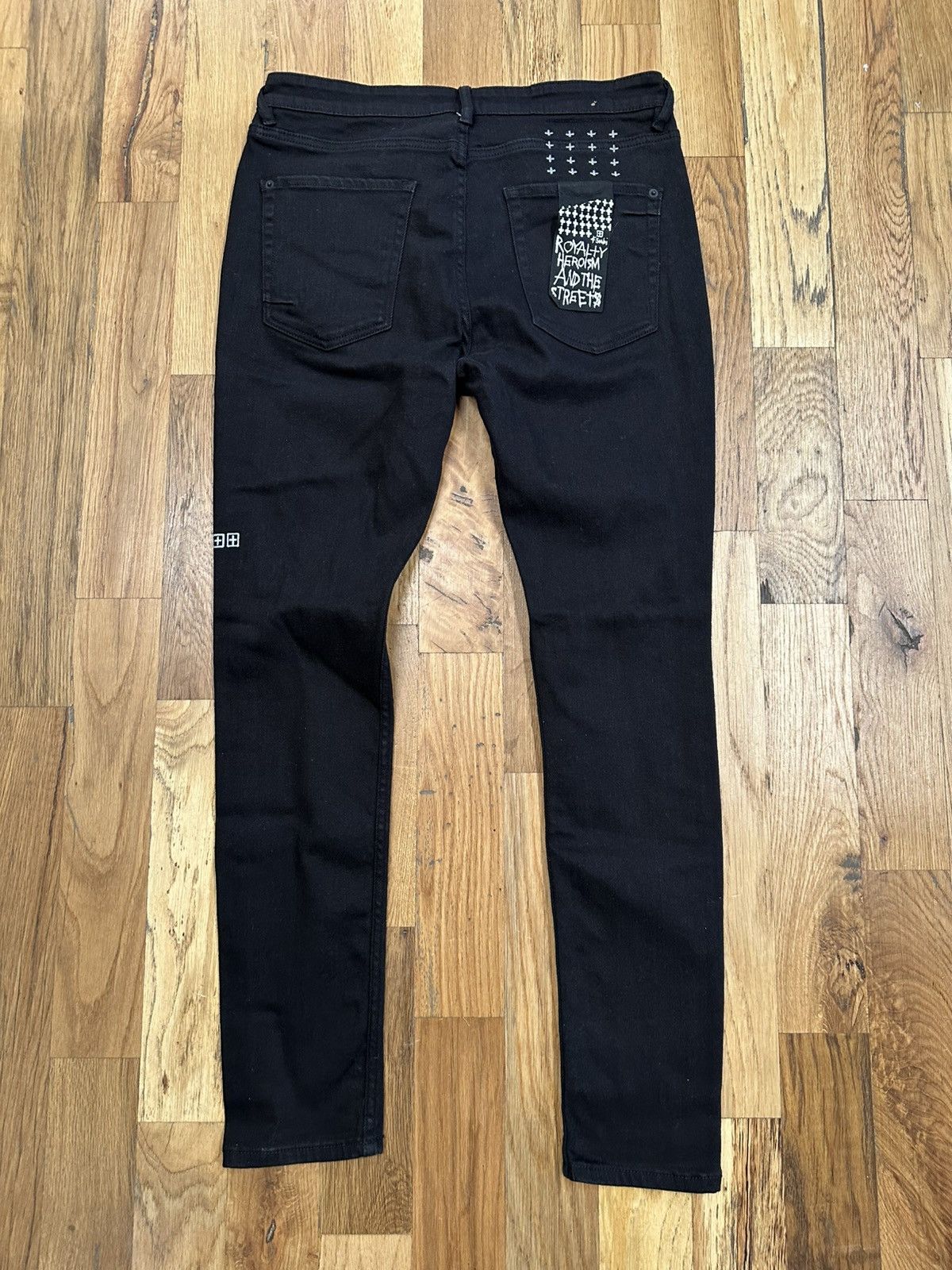 Ksubi Ksubi Knee Rip Plain Black Denim Jeans Size 36 Size US 36 / EU 52 - 2 Thumbnail