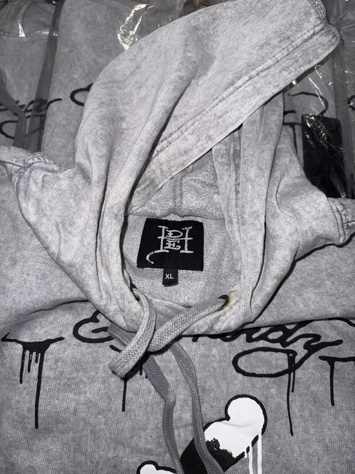 Ed Hardy × JNCO × Vintage Rare Vintage / Y2K Ed Hardy Skull Logo Hoodie Size US XL / EU 56 / 4 - 5 Thumbnail