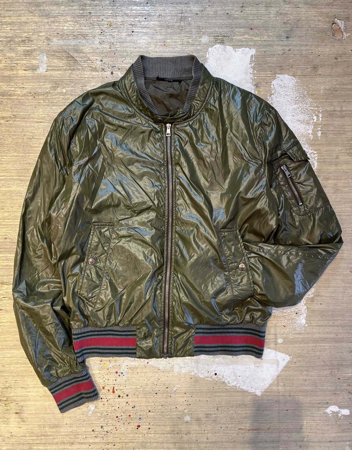 Gucci Gucci Green Polyamide Bomber Jacket - Frida Giannini Size US M / EU 48-50 / 2 - 6 Thumbnail