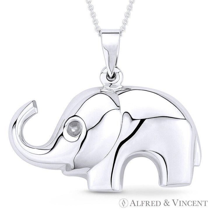 Other Elephant Charm 31x37mm Pendant in .925 Sterling Silver Size ONE SIZE - 1 Preview