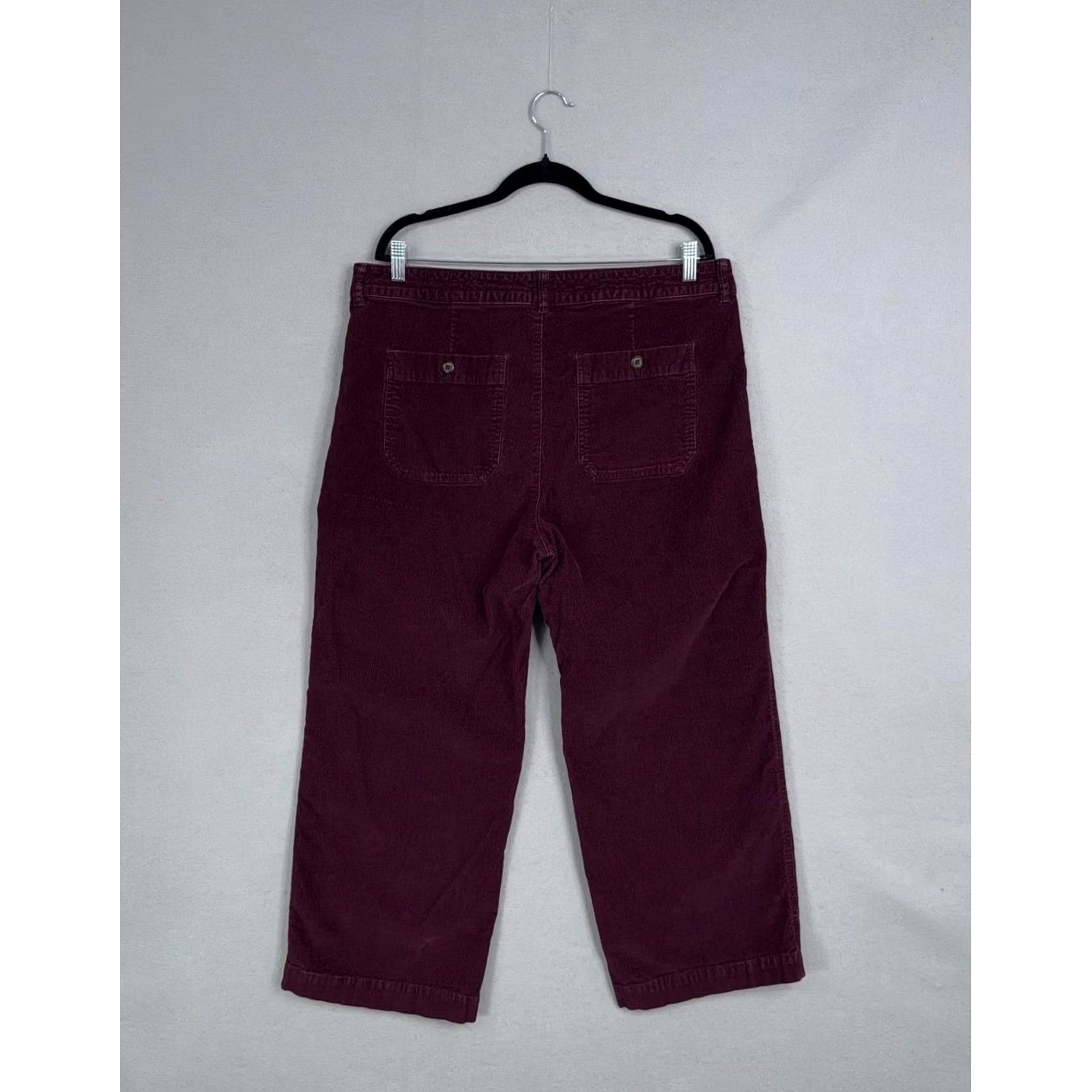Gap VINTAGE Gap Pants Womens 18 Red High Rise Wide Leg Crop Corduroy Stretch Casual Pockets Size 40" / US 18 - 6 Thumbnail