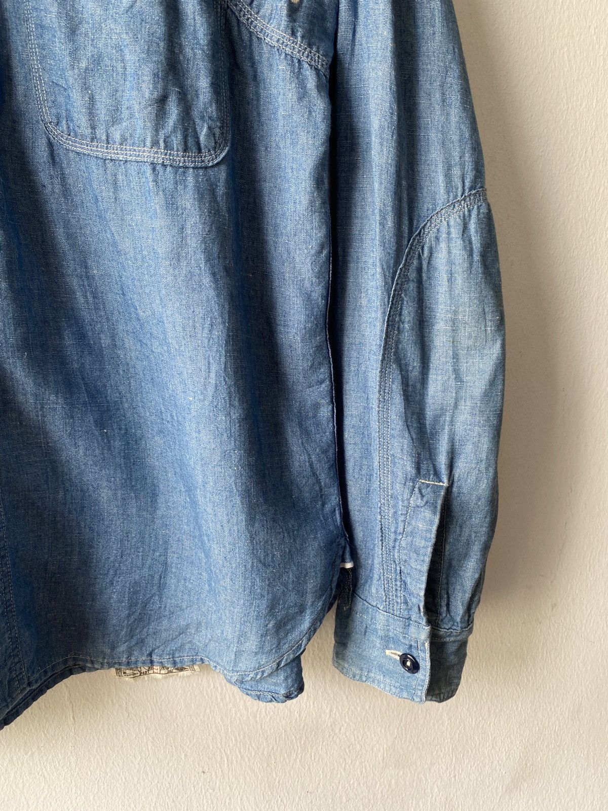 Japanese Brand × Pherrow's Pherrows Japan Double Pocket Workwear Chambray Size US M / EU 48-50 / 2 - 7 Thumbnail