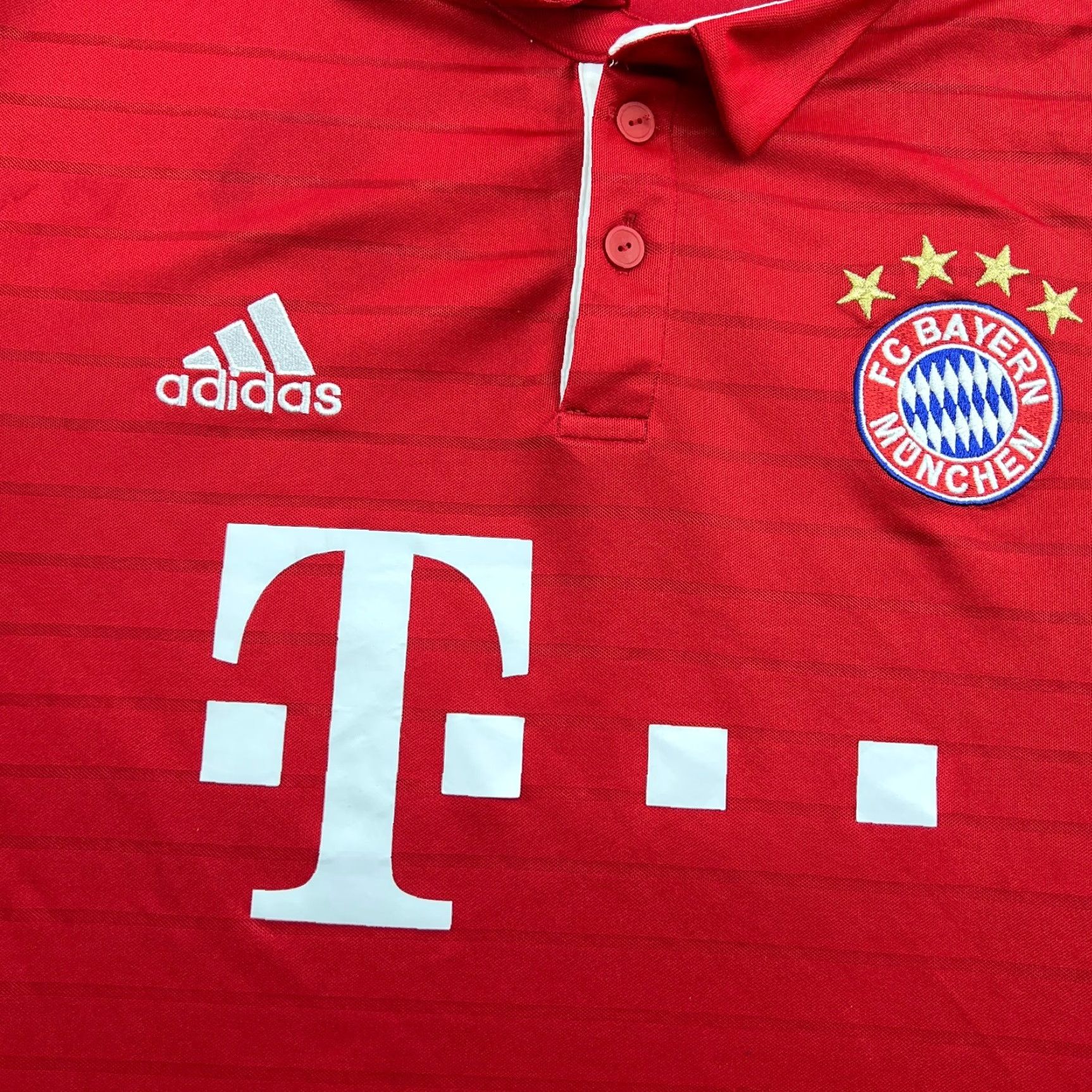 Adidas Bayern Munich 2016 2017 Home Football Jersey Mens L Adidas Shirt Short Sleeve Round Neck Polyester Red Moisture Wicking Quick Dry Football Jersey Mens Size US L / EU 52-54 / 3 - 7 Thumbnail