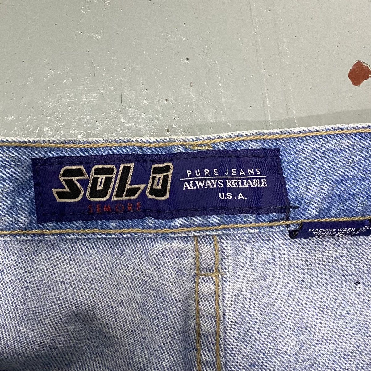JNCO × Vintage Vintage Solo Baggy Denim Jeans Wide Leg Flare Size US 27 - 8 Thumbnail