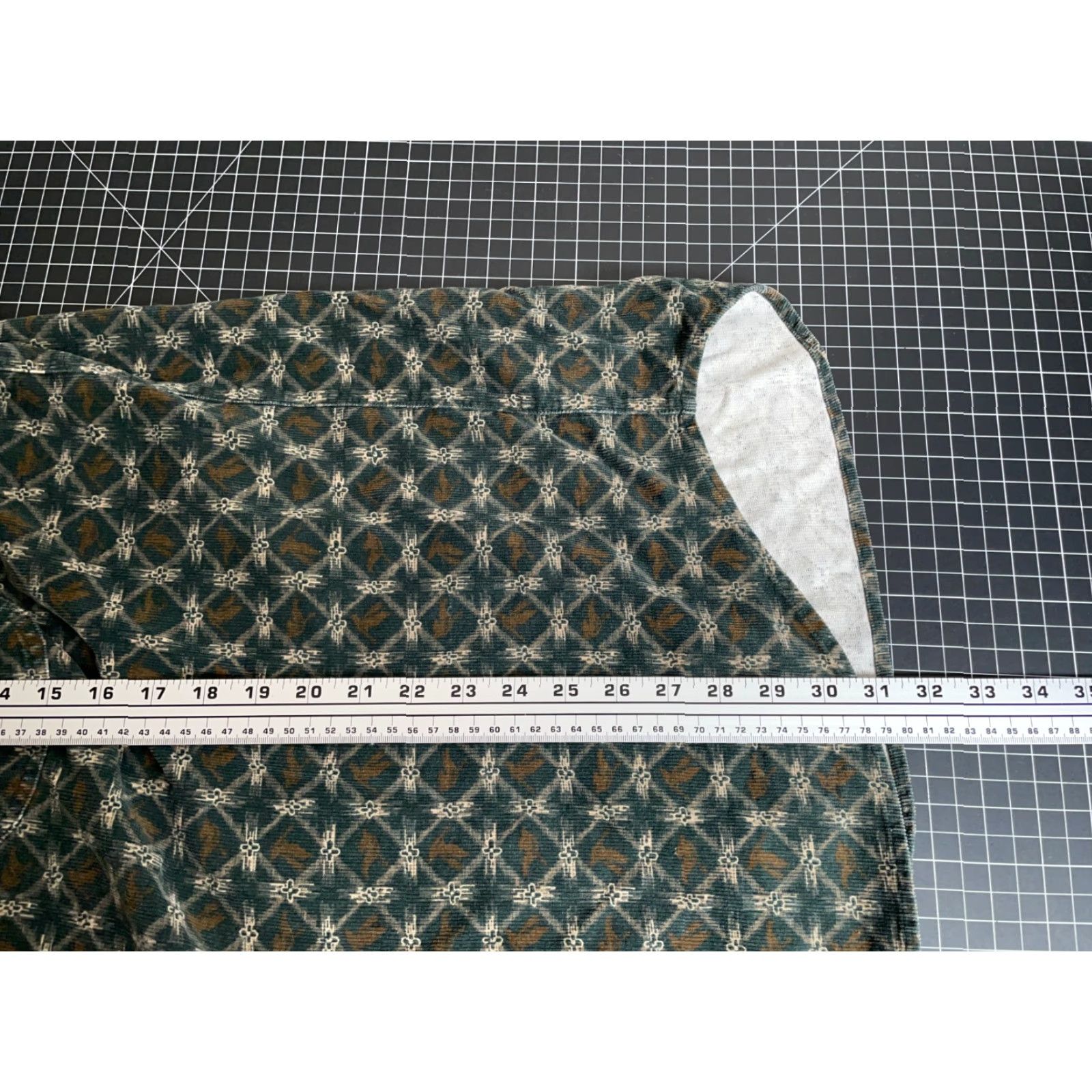 Etro VINTAGE Columbia Corduroy Geometric Pattern Shirt Adult XL Green 90s Retro Mens Size US XL / EU 56 / 4 - 6 Thumbnail