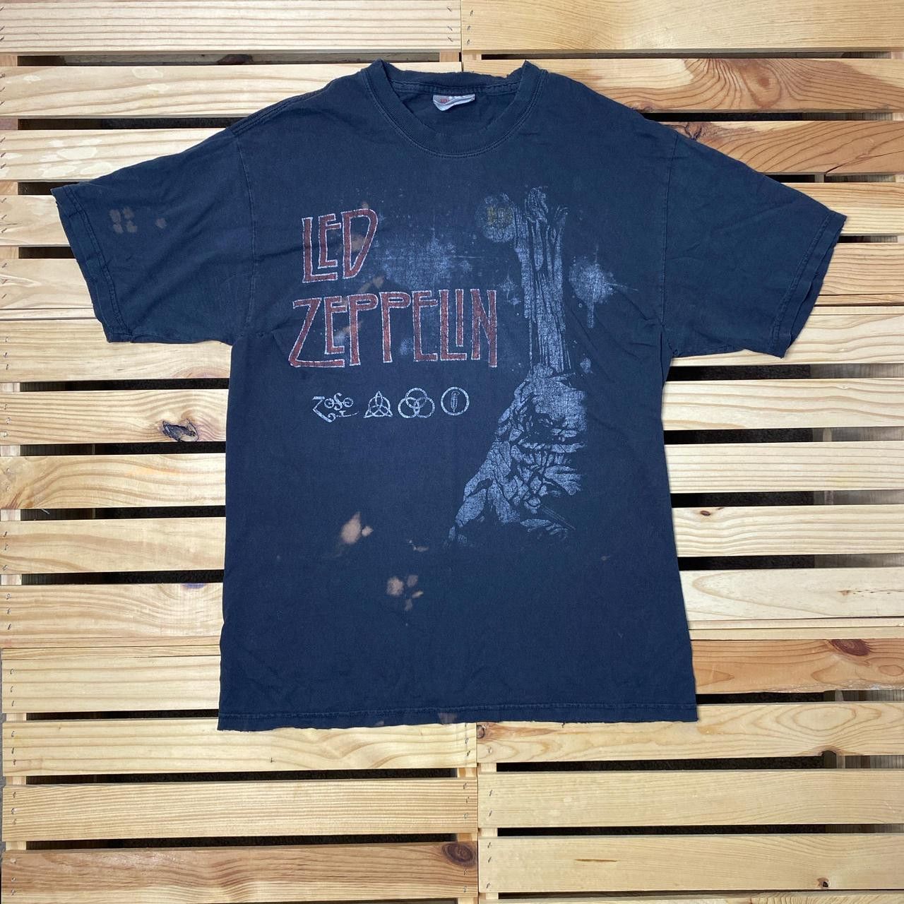 Hanes Vintage Led Zeppelin Hermit Black Band Tee Size Medium Size US M / EU 48-50 / 2 - 1 Thumbnail