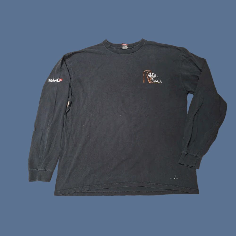 Quiksilver VINTAGE Quiksilver Eddie Aikau Long Sleeve T Shirt XL Black Mens T-Shirt Graphic Print Memor y of Eddie Aikau Beach Surf Waimea 90s Size US XL / EU 56 / 4 - 1 Thumbnail