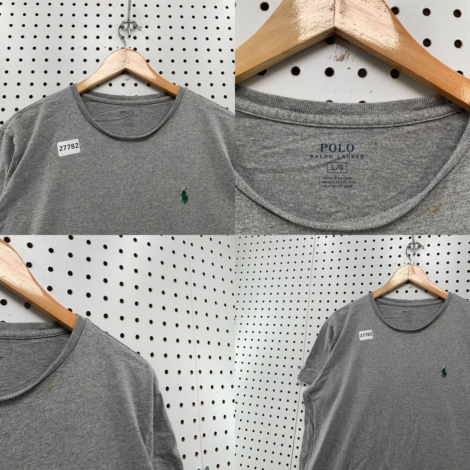 Polo Ralph Lauren Polo Ralph Lauren Shirt Gray Green Pony Mens Large Short Sleeve Size US L / EU 52-54 / 3 - 8 Thumbnail