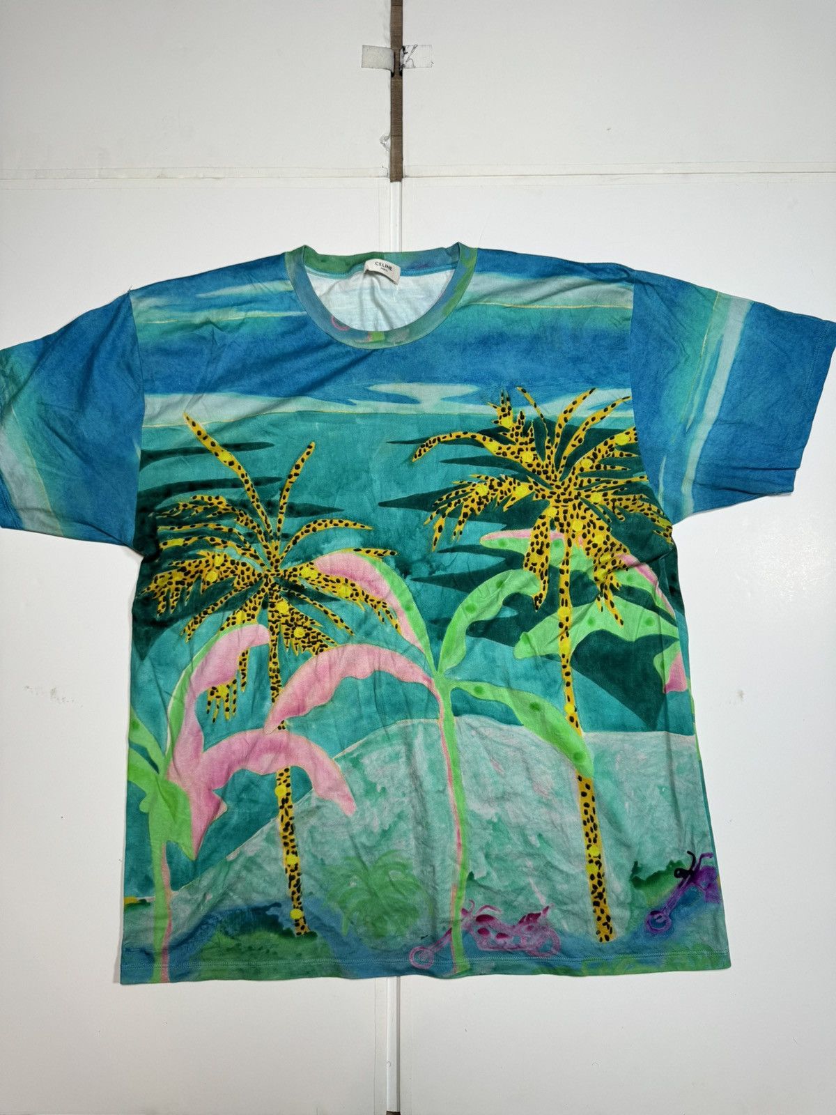 Celine × Hedi Slimane Celine x Hedi Slimane x Tyson Reeder Palm Tree T-Shirt Size US XXL / EU 58 / 5 - 2 Thumbnail