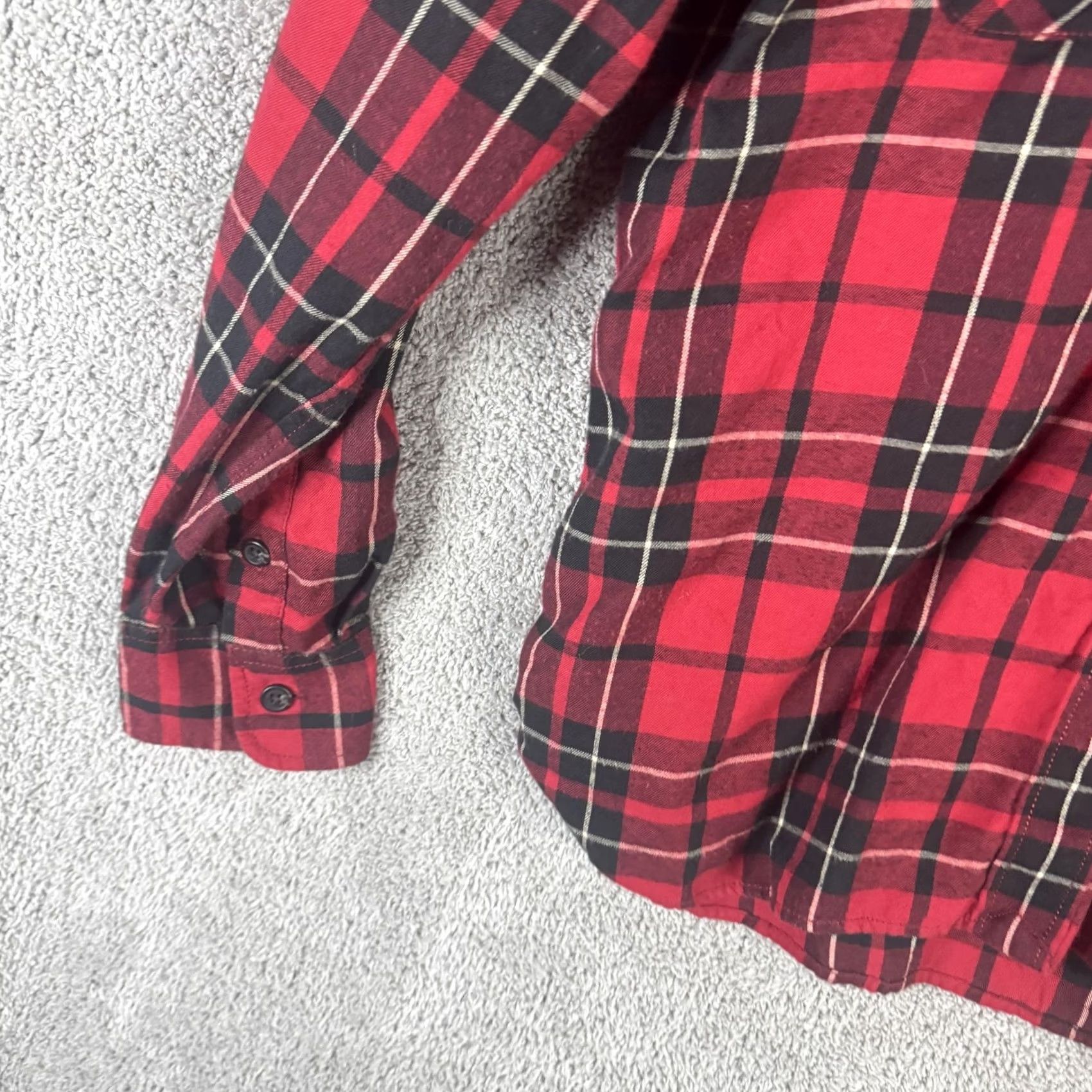 Ralph Lauren Lauren Ralph Lauren Shirt Womens Petite Large Red Plaid Flannel Button Front Tailored Collar Sleeves Long Casual Mens Womens No Size S / US 4 / IT 40 - 2 Thumbnail