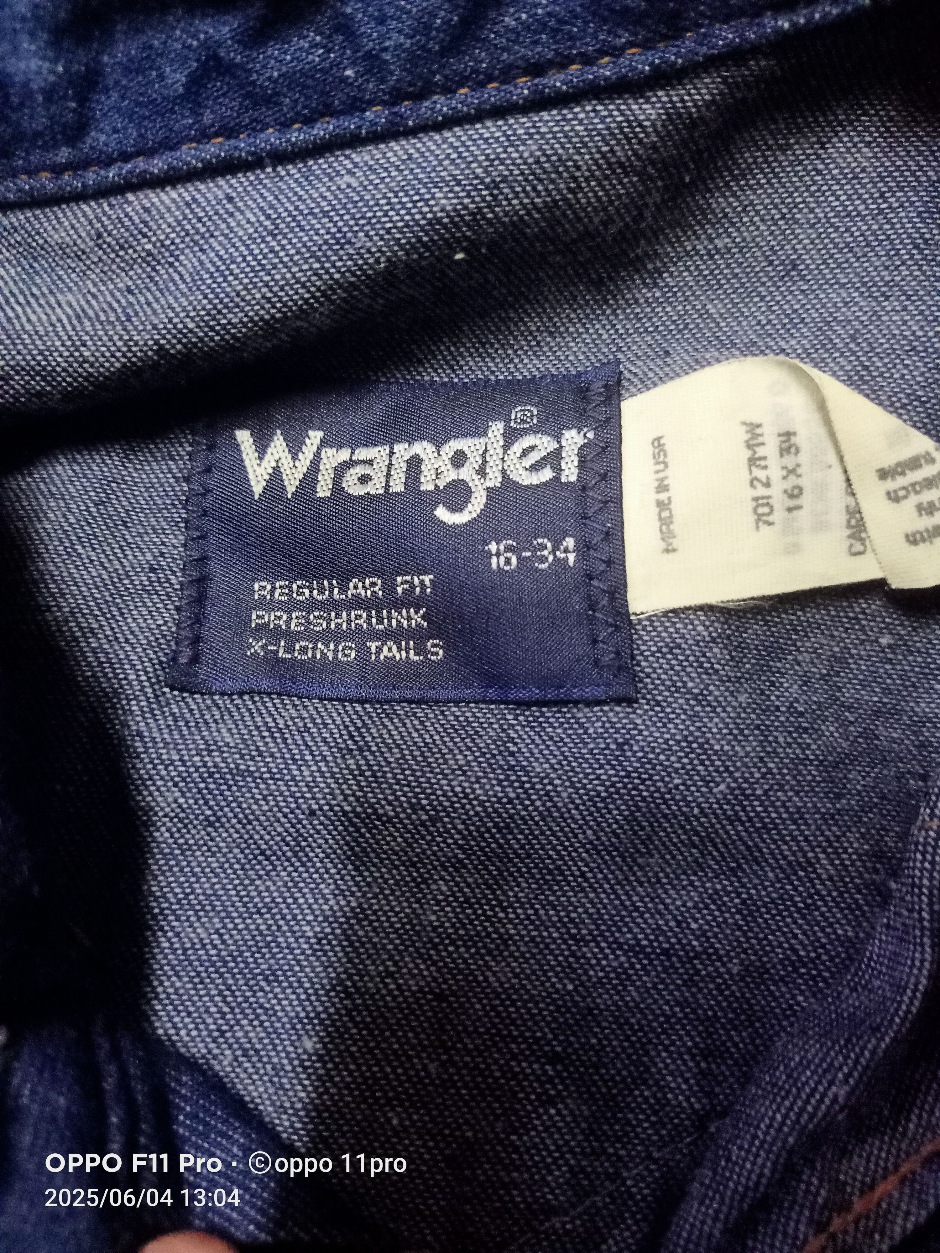 Vintage × Wrangler Wrangler 70a SnapButton Western Men Denim Size US M / EU 48-50 / 2 - 14 Thumbnail