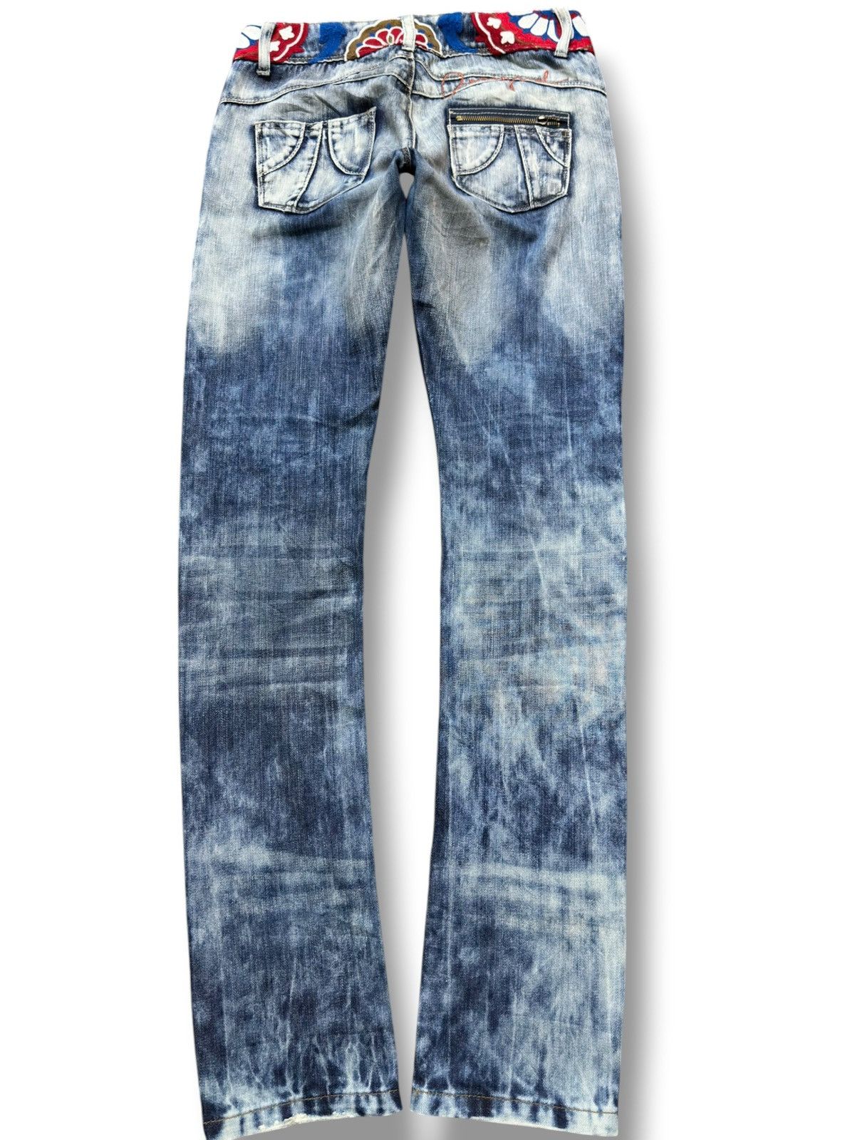 Desigual Vintage Desigual Curve Leg Acid Wash Slim Fit Denim Size US 29 - 4 Thumbnail