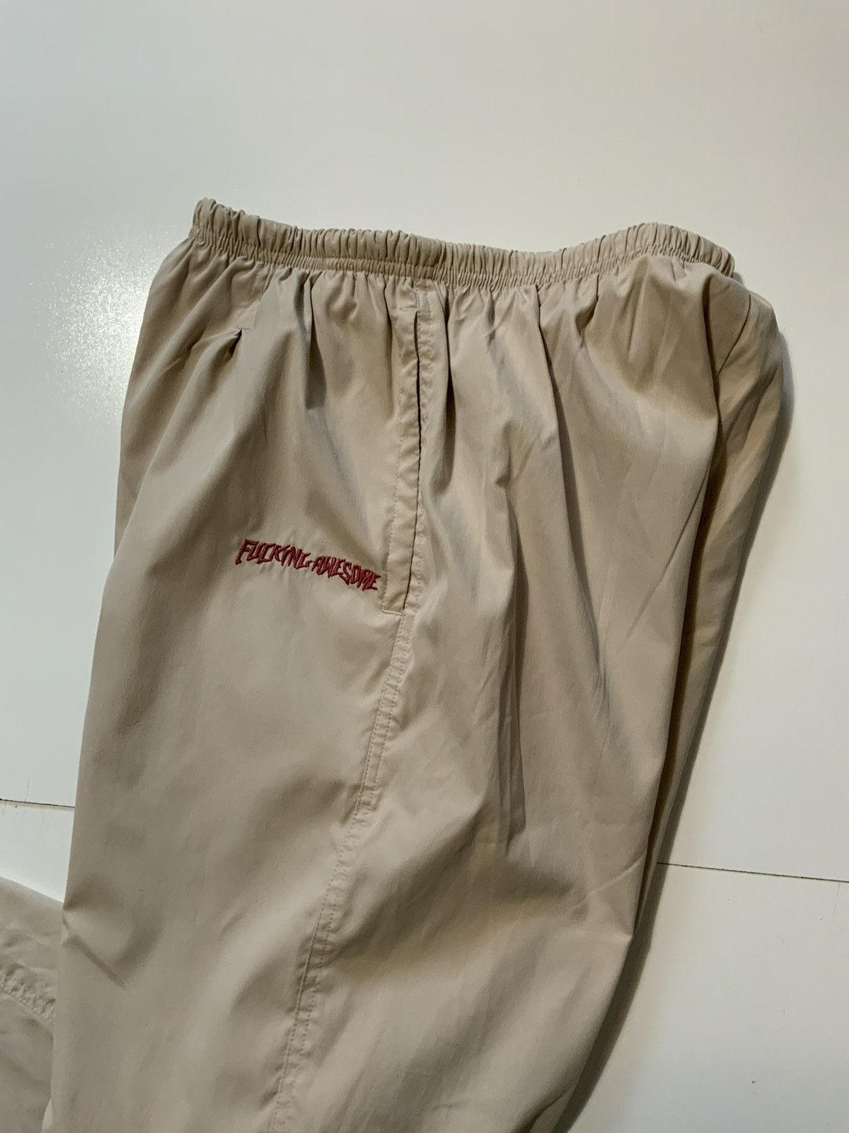 Fucking Awesome Fuckingawesome FA Worldwide Khaki Windbreaker Track Pants Size US 32 / EU 48 - 6 Thumbnail