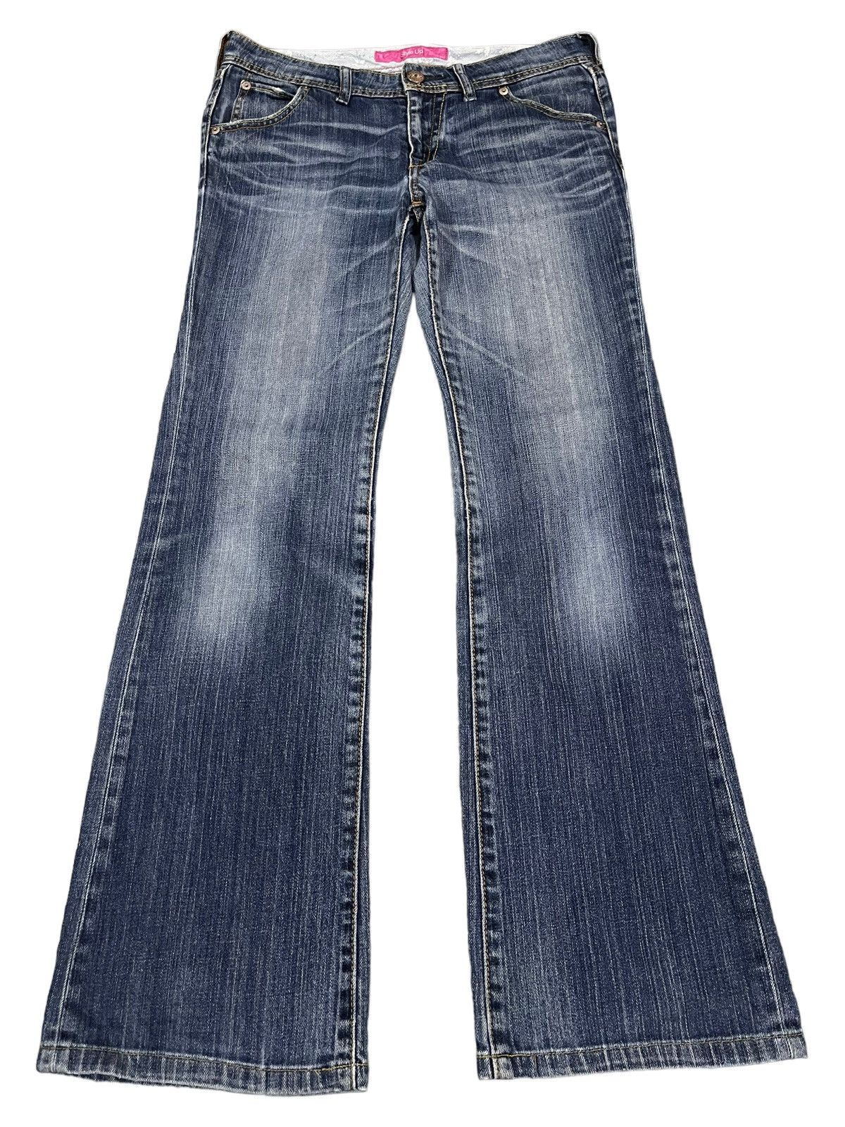 image of Hype Vintage Blue Wash Style Flare Jeans, Men's (Size 30)