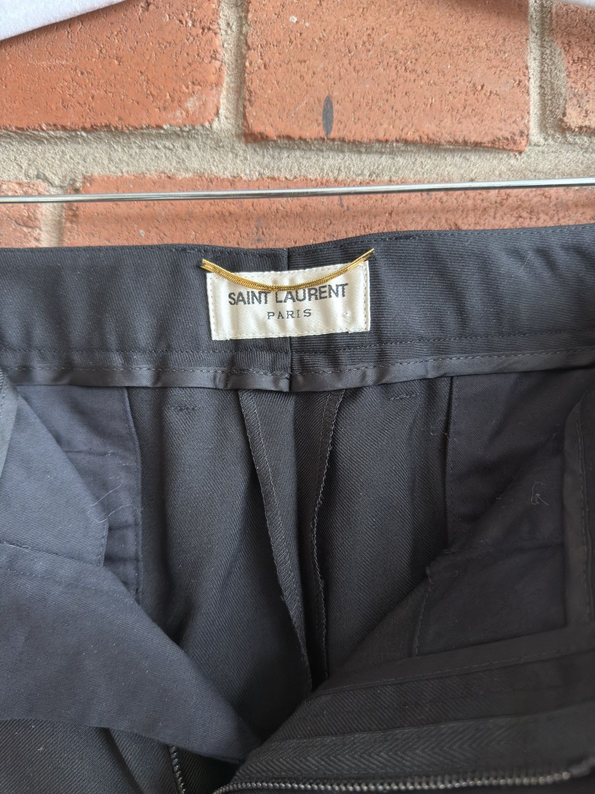 Saint Laurent Paris Saint Laurent Paris Black Wool Trousers Size 32" / US 10 / IT 46 - 3 Thumbnail