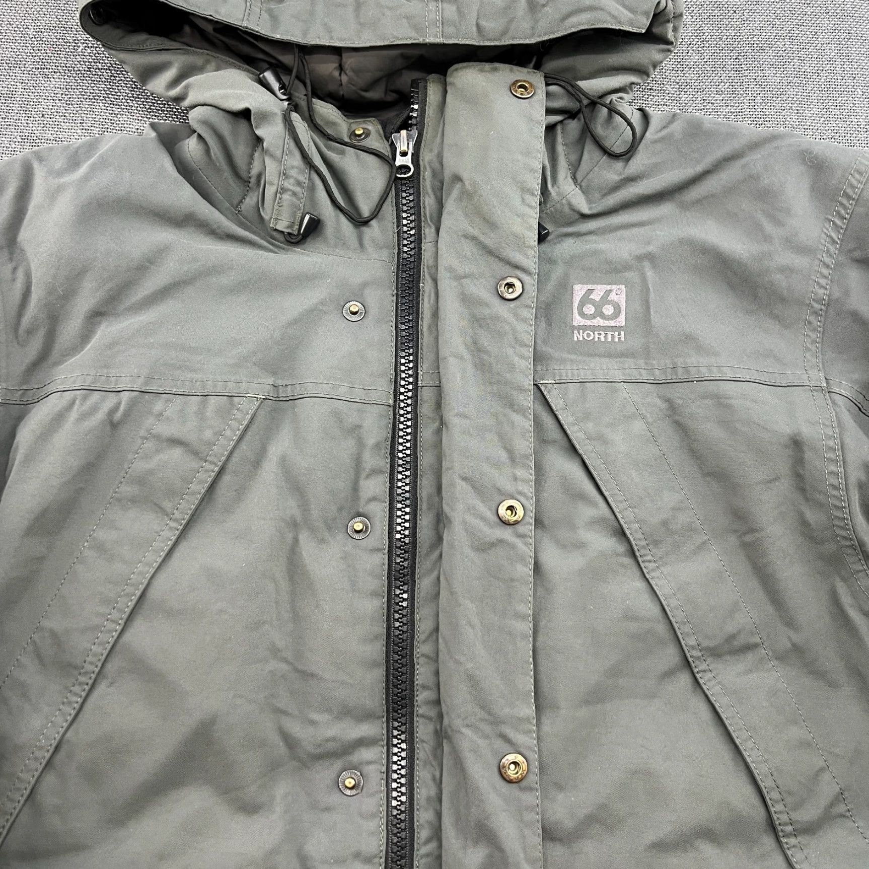 Vintage 66 Degree North Borsmork Goose Down Parka Jacket Mens Medium Hooded Gray Jacket Size US M / EU 48-50 / 2 - 6 Thumbnail