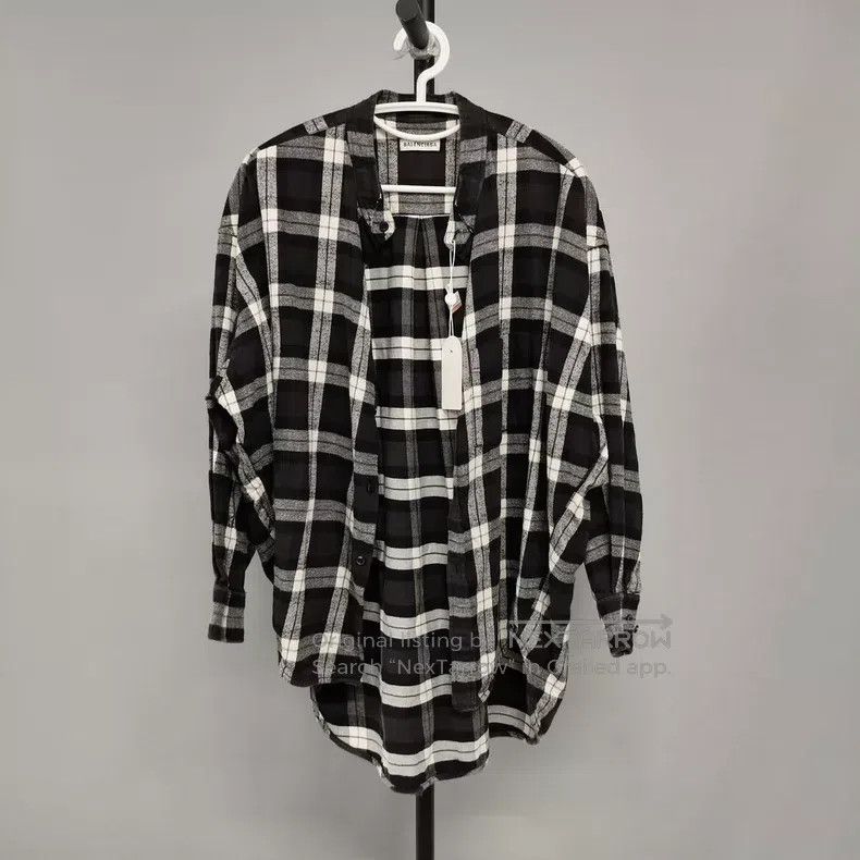 Balenciaga Balenciaga Cotton logo checkered ribbon shirt Size XS / US 0-2 / IT 36-38 - 1 Thumbnail