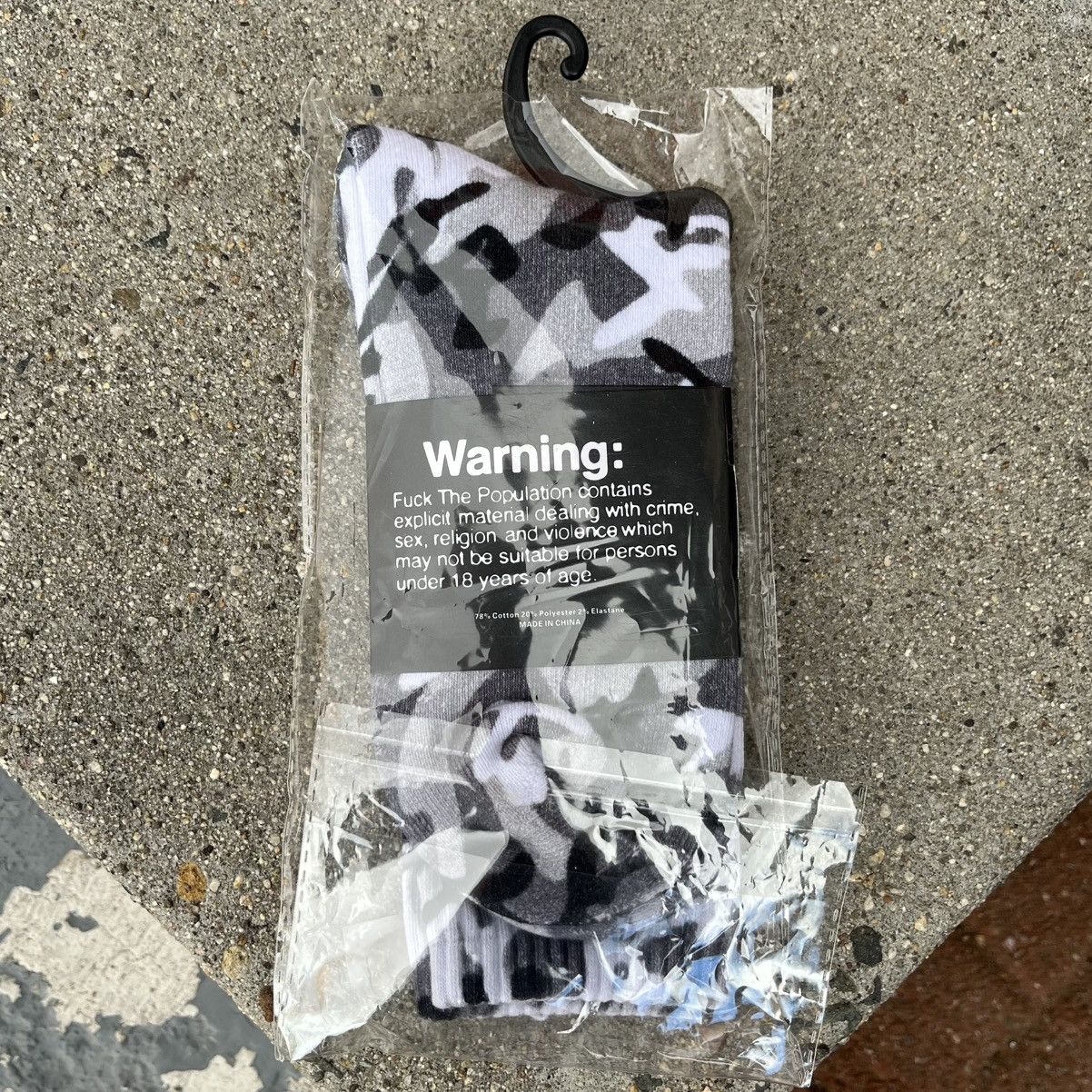 Fuck The Population Fuck The Population FTP White Camo Socks OS Size ONE SIZE - 2 Thumbnail