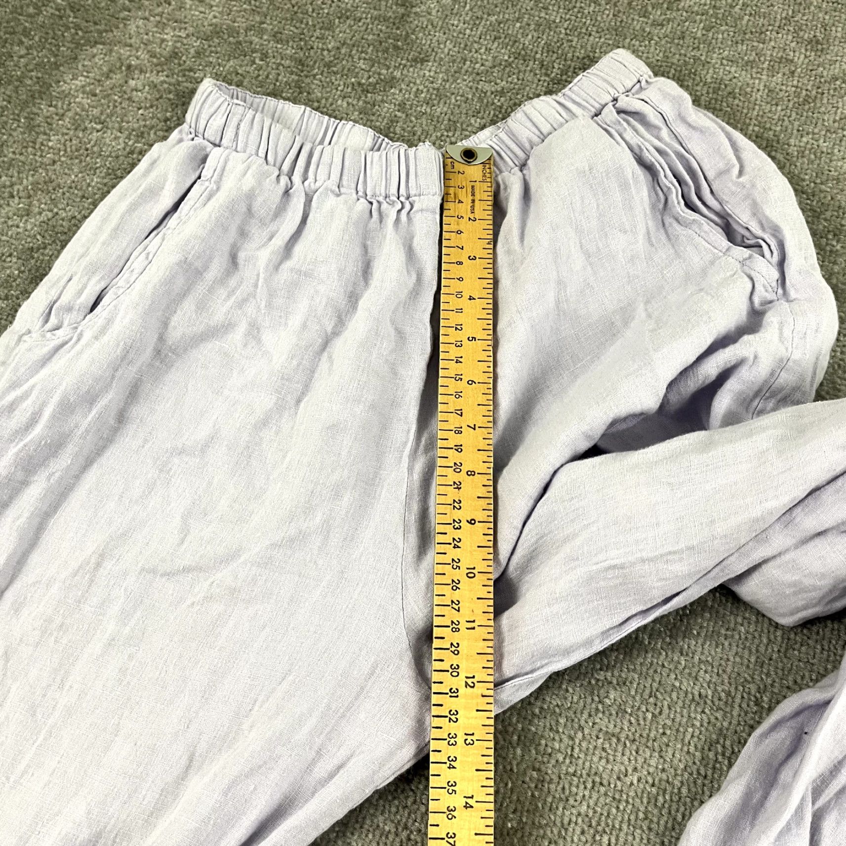 FLAX FLAX by JEANNE ENGLHART Pants Womens Small Light Purple Linen Elastic Pull On Size 28" / US 6 / IT 42 - 6 Thumbnail