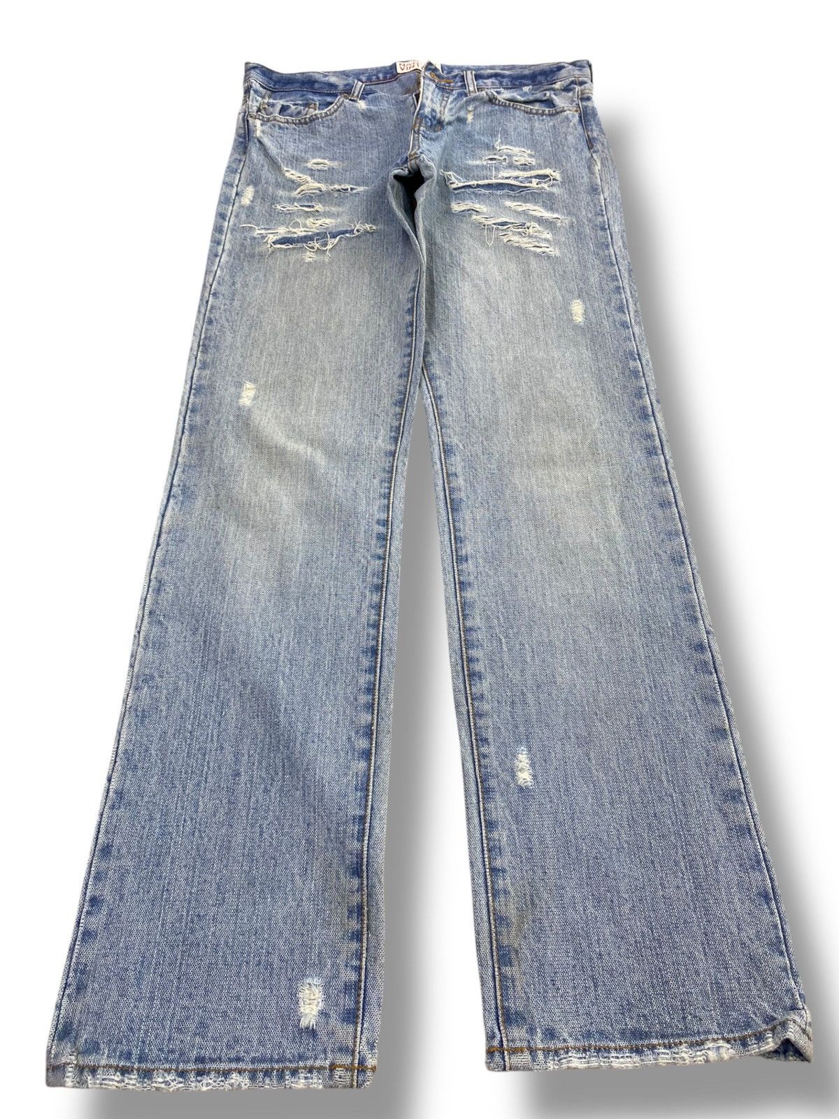 Japanese Brand Japanese Brand Acid Light Wash Style Ripped Style Size US 32 / EU 48 - 1 Thumbnail