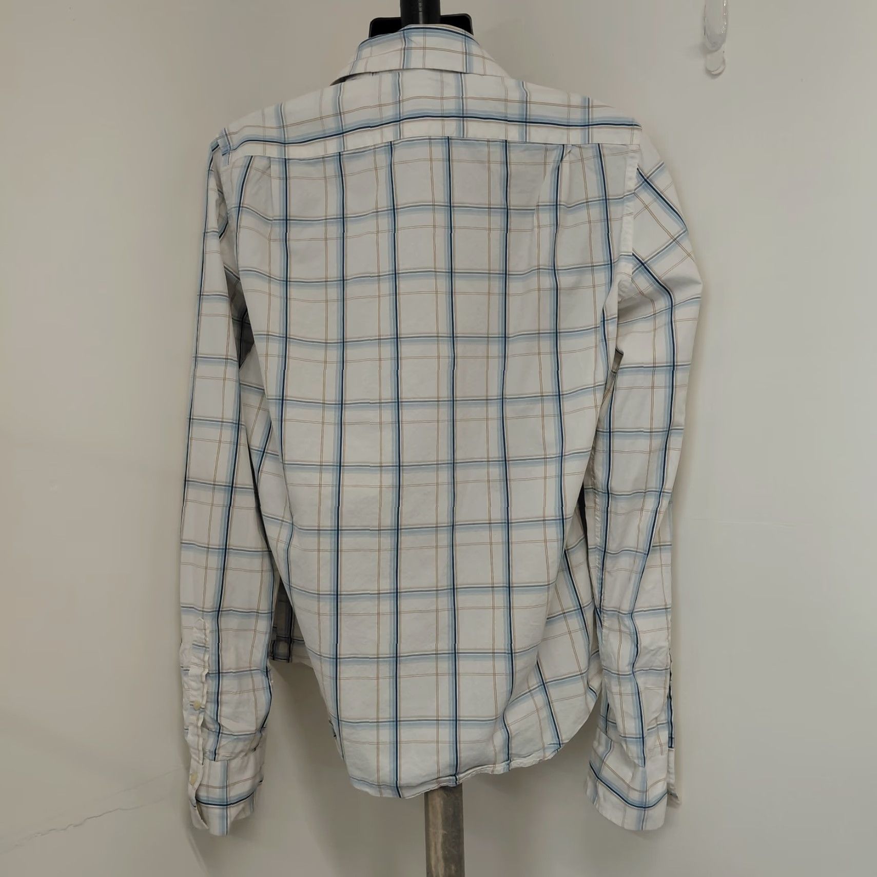 Abercrombie & Fitch Abercrombie And Fitch Muscle Shirt Men's XXL White Plaid Long Sleeve Button-Up Size US XXL / EU 58 / 5 - 5 Thumbnail