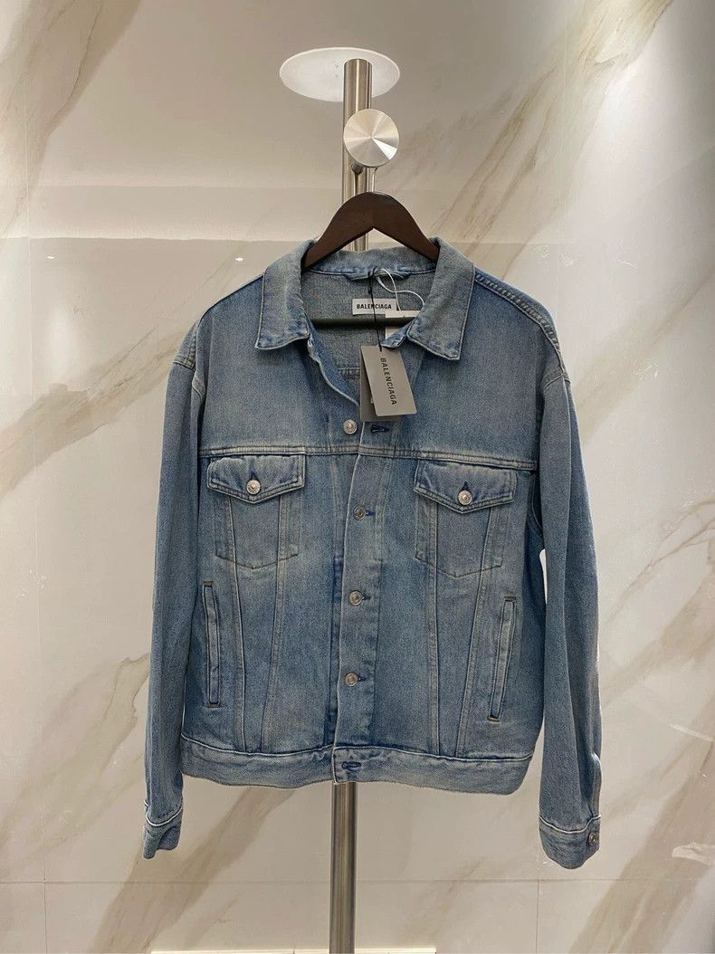 Balenciaga Balenciaga size 34 Diamond denim jacket Size S / US 4 / IT 40 - 1 Thumbnail