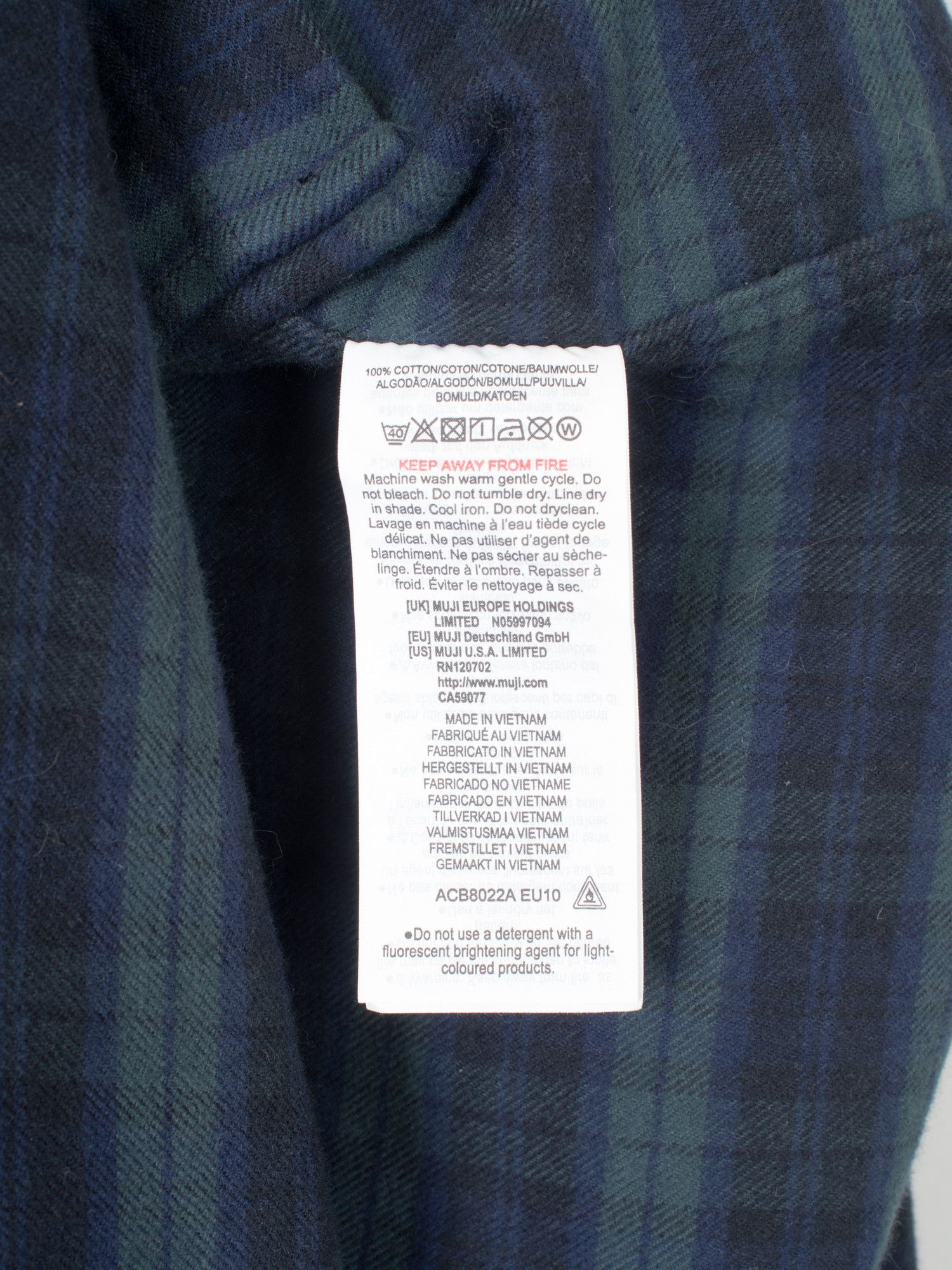 Muji Organic Cotton Blackwatch Tartan Check Plaid Flannel Shirt Size US L / EU 52-54 / 3 - 8 Thumbnail
