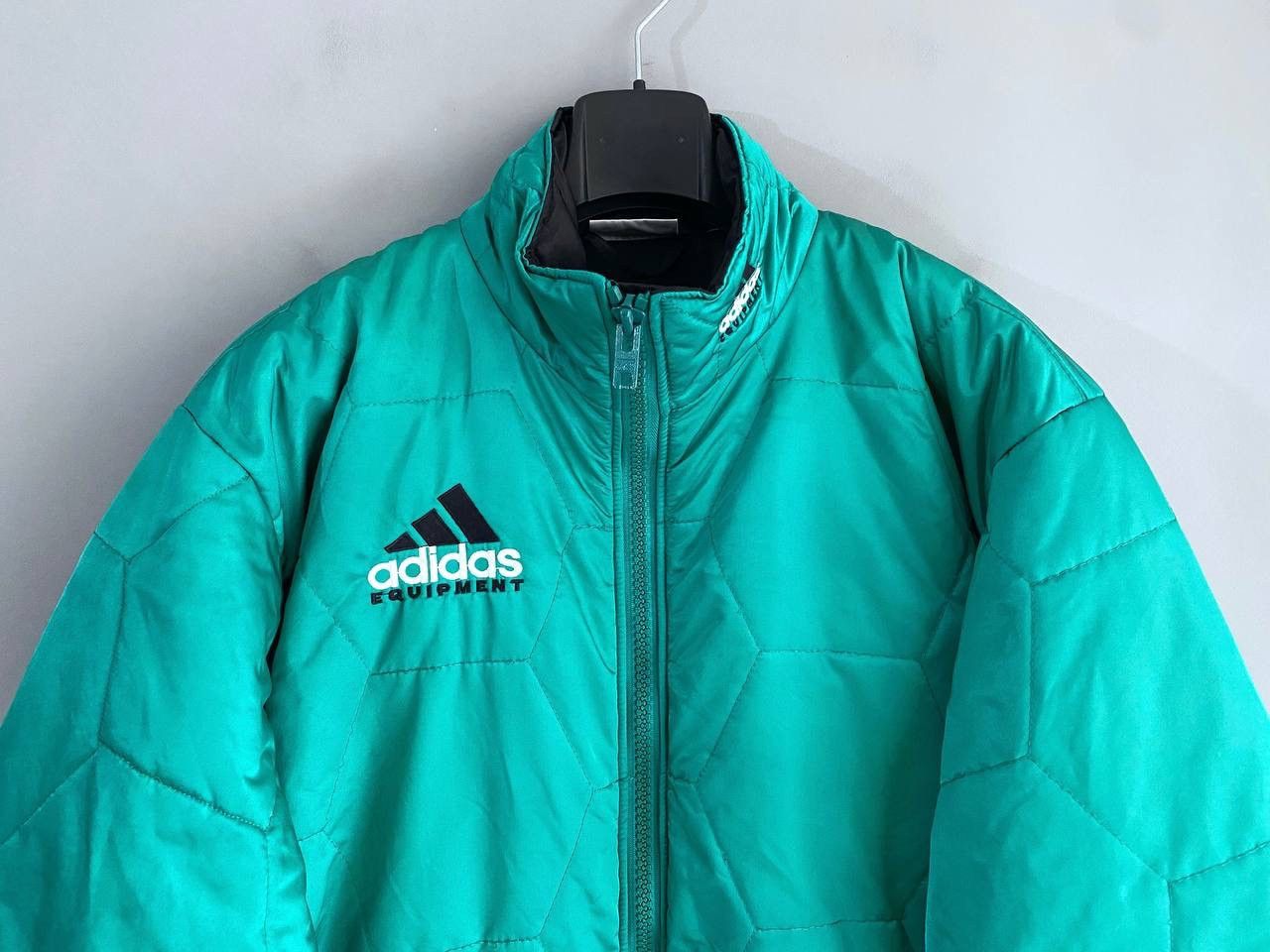 Adidas Vintage Adidas Equipment 90s Men's Green Quilted Jacket, M Size US M / EU 48-50 / 2 - 4 Thumbnail