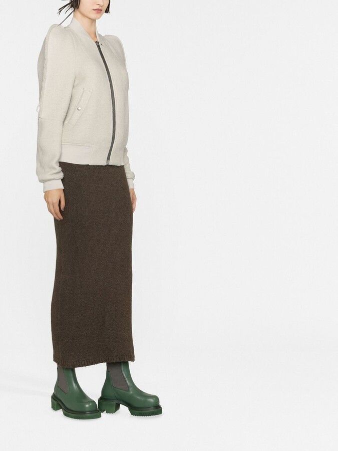Rick Owens o1tko10125 Puff-Sleeve Bomber Jacket in Light Grey Size L / US 10 / IT 46 - 3 Thumbnail