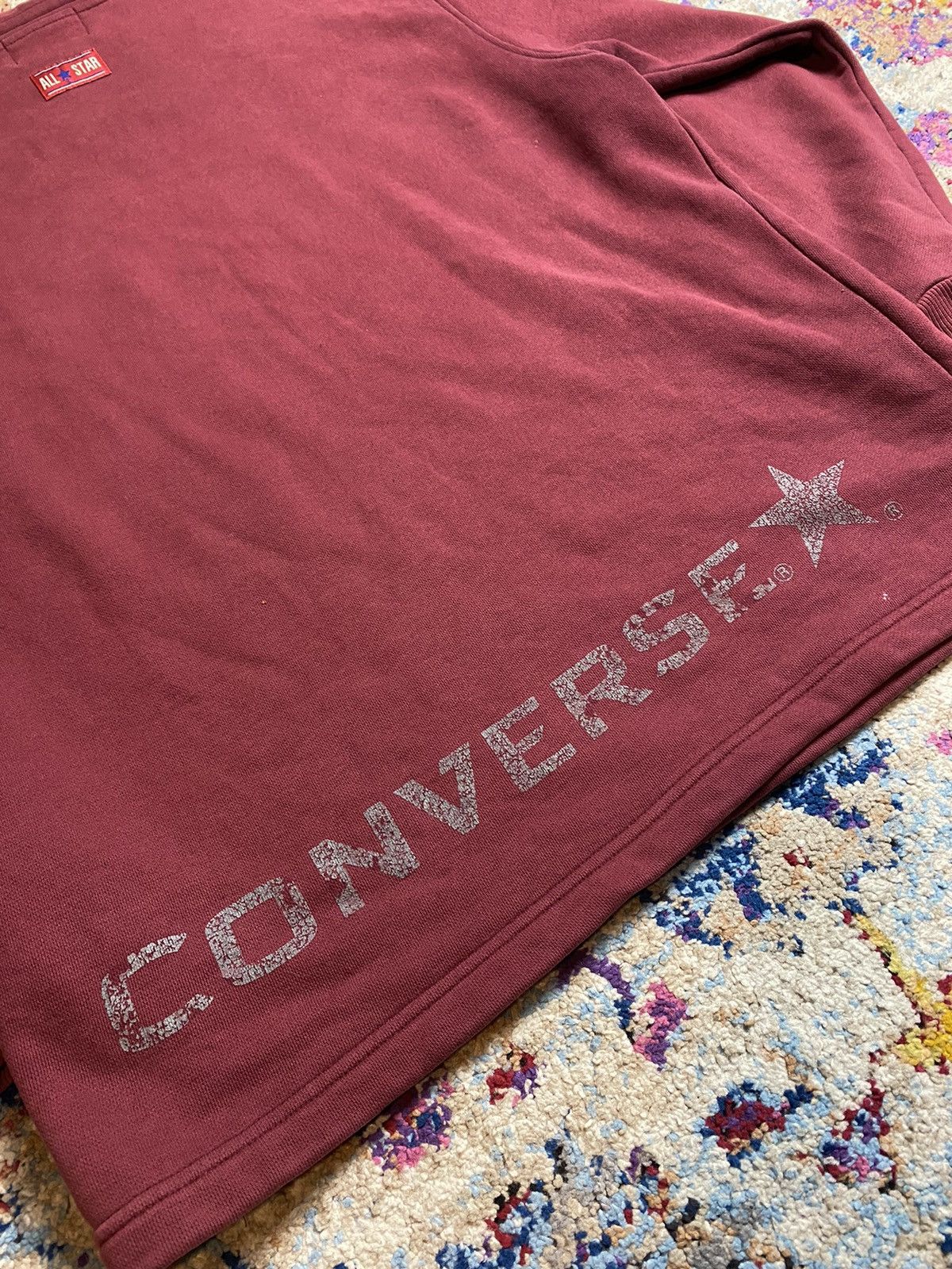 Converse × Vintage 90s Converse All Stars Pull up Round Neck Sweaters Jacket Size US L / EU 52-54 / 3 - 9 Thumbnail