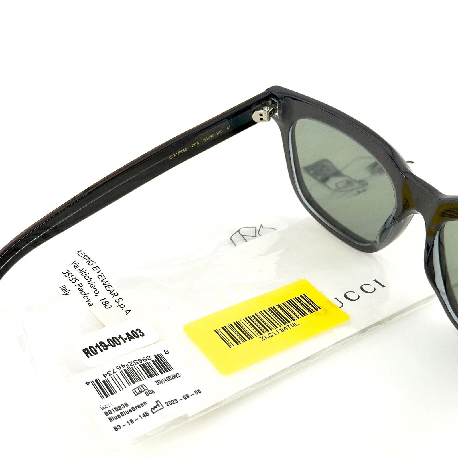 Gucci GUCCI 1523 Gg1523S Brown Wood Print Green Narrow Square 003 Size ONE SIZE - 6 Thumbnail