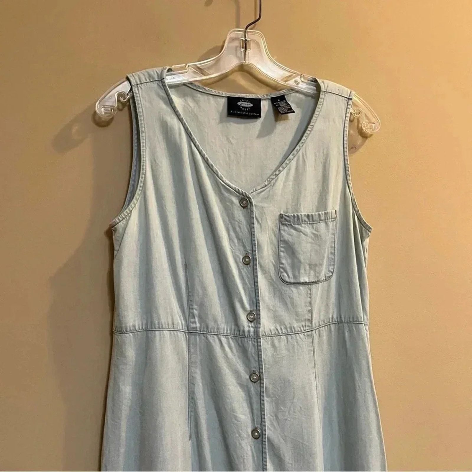 Liz Claiborne Crazy Horse by Liz Clairborne Women Maxi Denim Dress Sz 8 Size M / US 6-8 / IT 42-44 - 2 Thumbnail