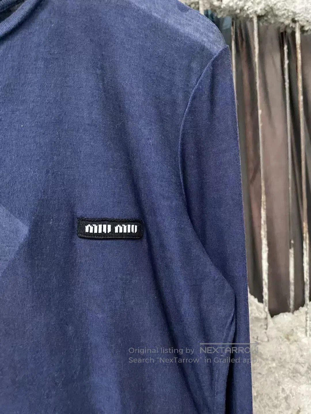 Miu Miu miu miu navy blue long sleeve dress. Size M / US 6-8 / IT 42-44 - 5 Thumbnail