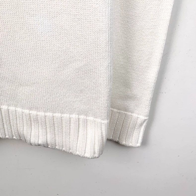 Loewe Loewe White logo embroidered round neck cotton long sleeve Size XS / US 0-2 / IT 36-38 - 5 Thumbnail