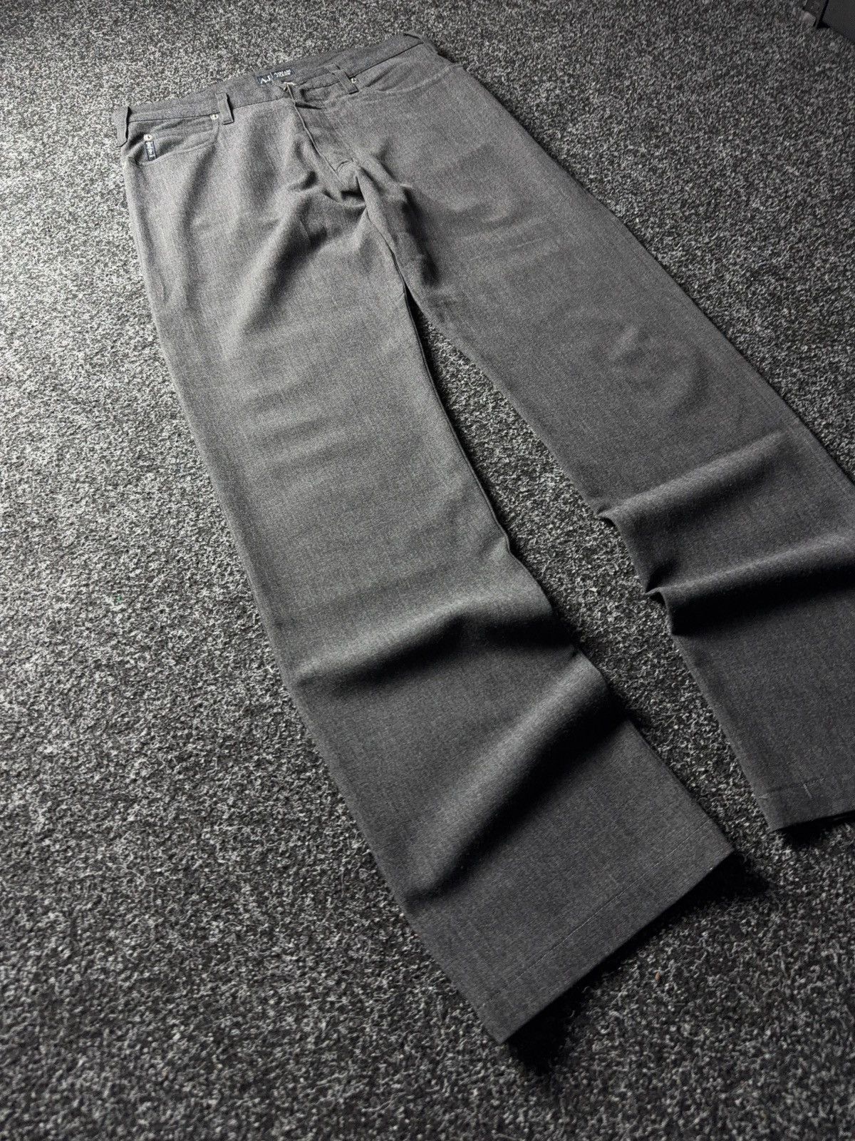 Armani Luxury 00s Armani Jeans Comfort Fit Grey Wool Blend Pants Size US 32 / EU 48 - 2 Thumbnail
