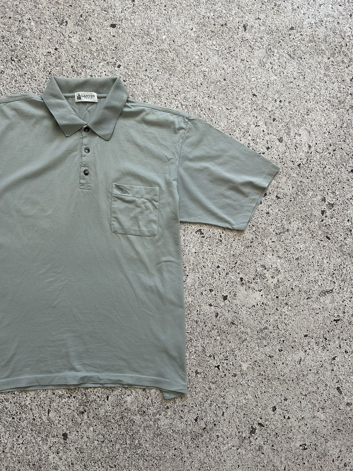 Designer × Lanvin Rare Luxury Lanvin Paris Retro Polo T-Shirt Size US XL / EU 56 / 4 - 4 Thumbnail