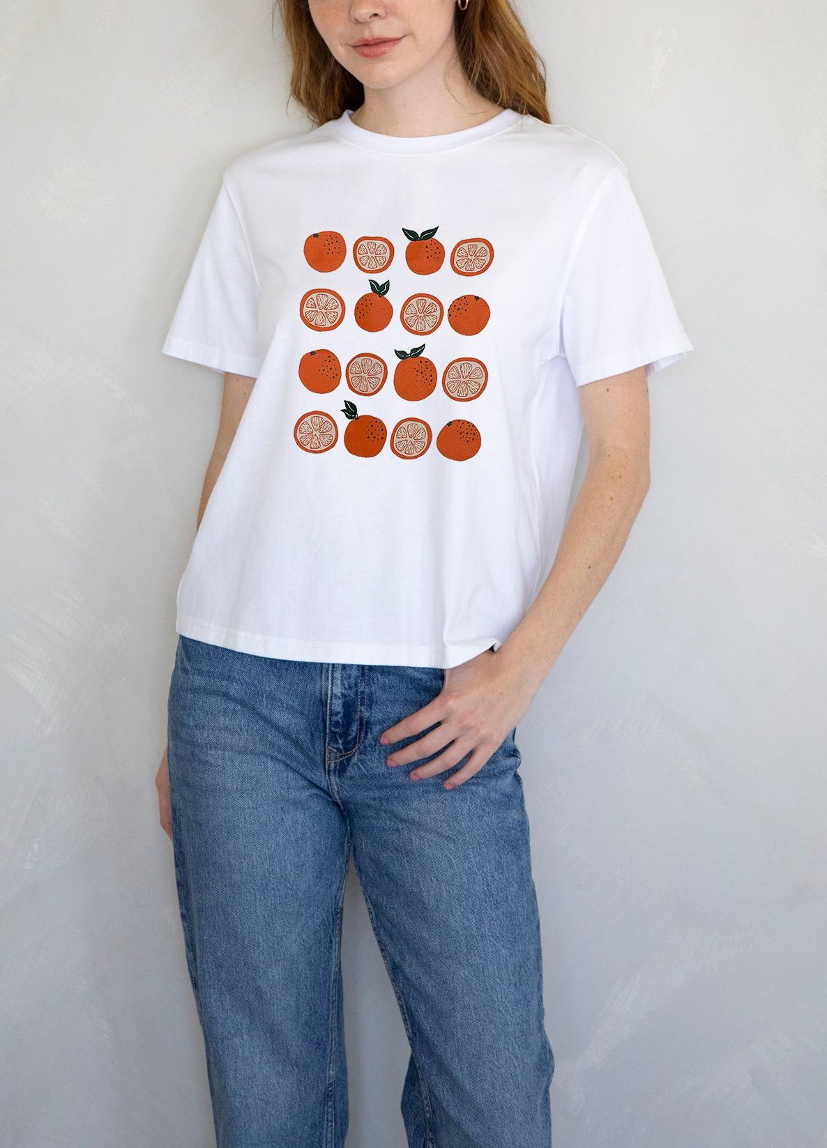 Designer Oranges Screen T-Shirt, Garden Shirt, Fruit Lover Gift Size M / US 6-8 / IT 42-44 - 1 Thumbnail