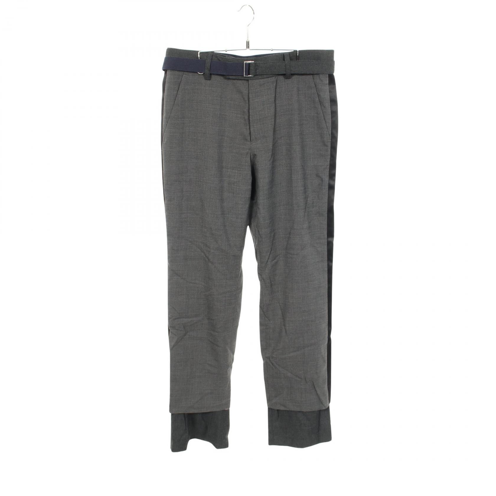 Sacai Sacai Sacai Sideline Layered Wool Polyester Pants Textile Bottoms DUTY FREE for USA Size ONE SIZE - 1 Thumbnail