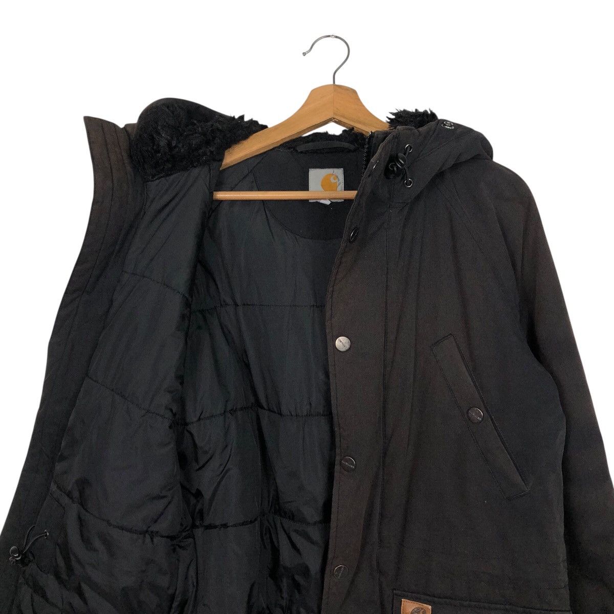 Carhartt Carhartt Hooded Work Jacket Black Canvas Full Zip Size US XS / EU 42 / 0 - 14 Thumbnail