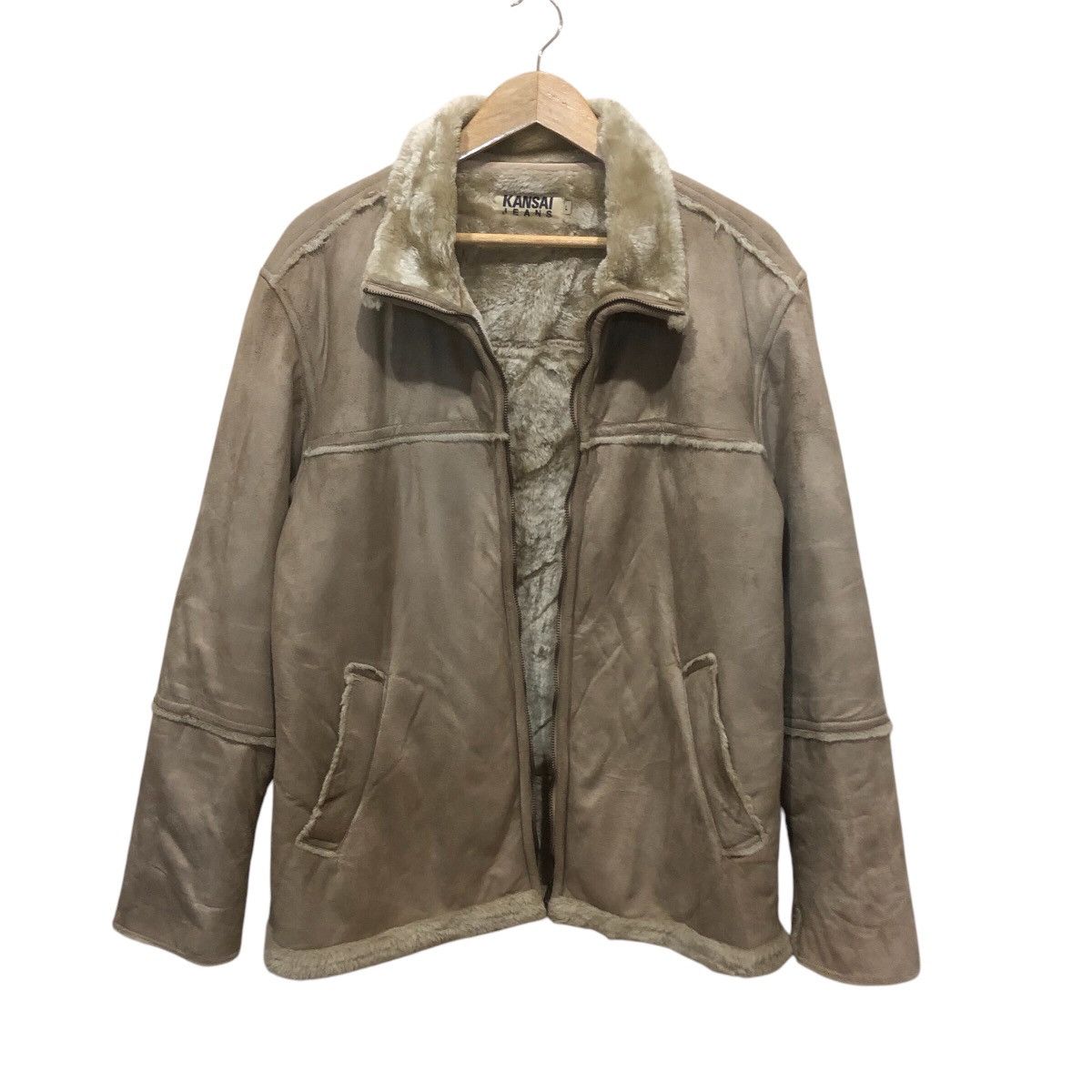 Kansai Yamamoto Polyster Suede Zipper Jacket