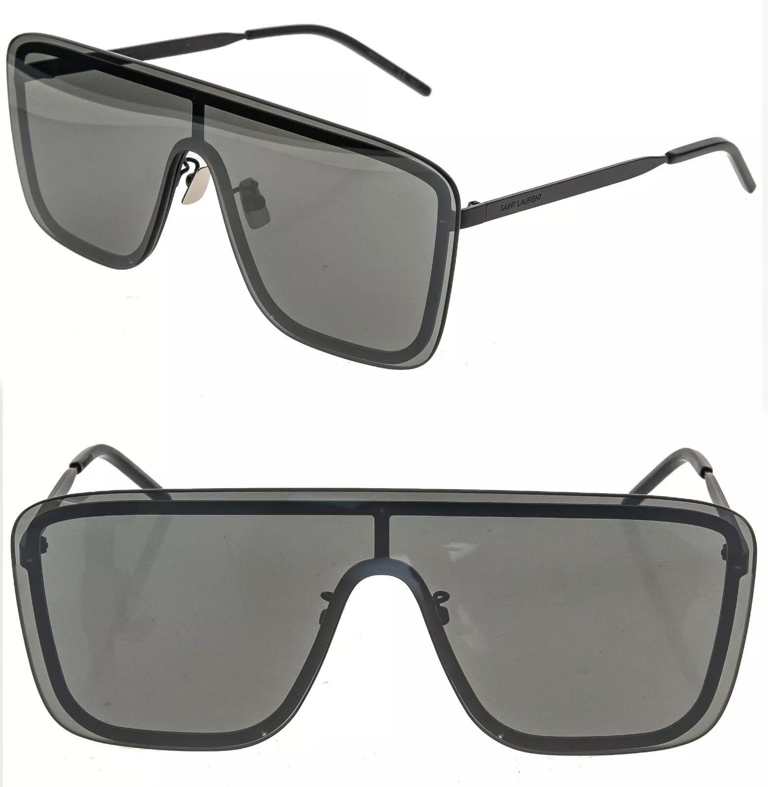 Yves Saint Laurent SAINT LAURENT 364 MASK YSL SL364 003 Black Silver Mirror Size ONE SIZE - 1 Thumbnail