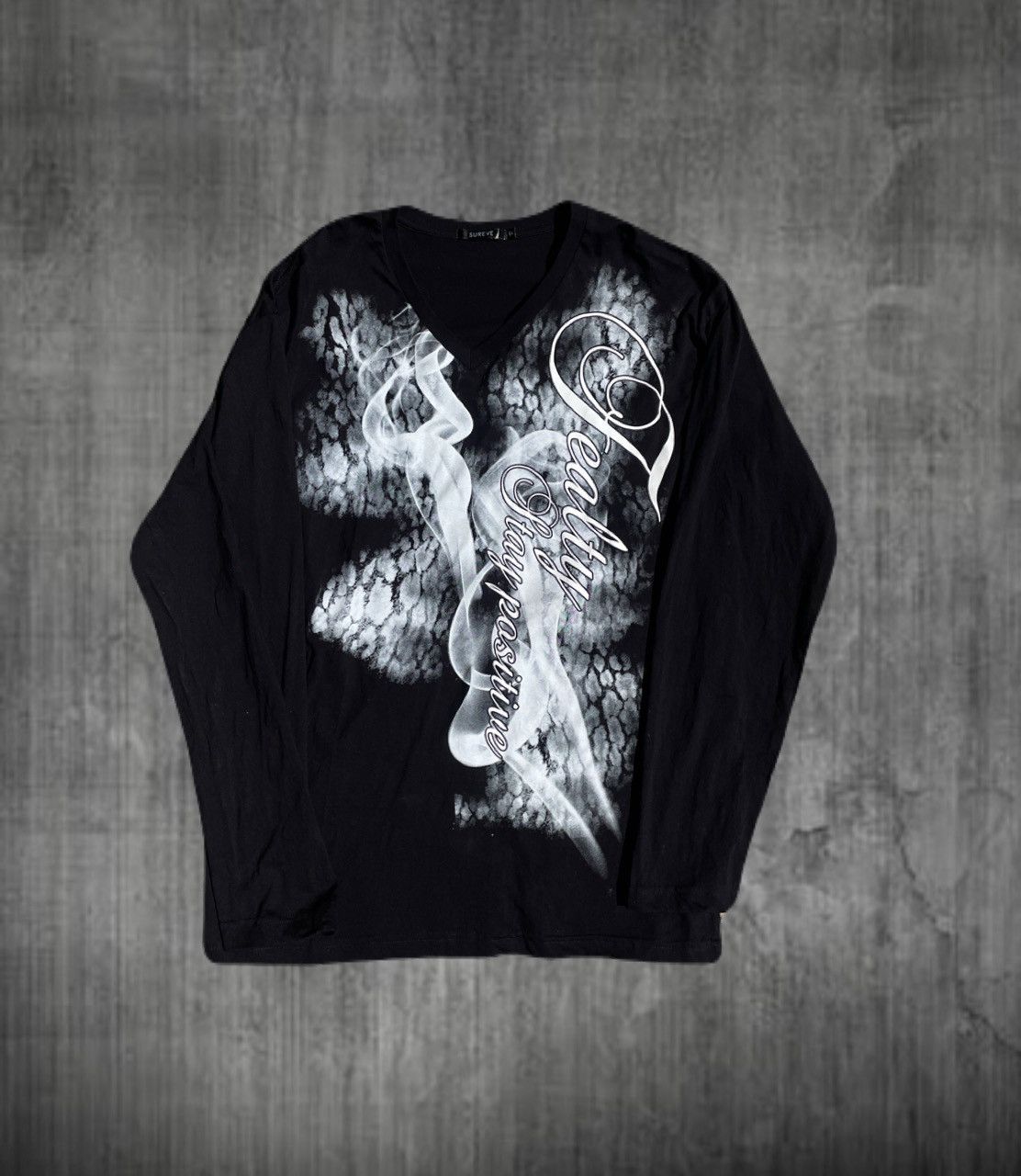 ifsixwasnine archive アシンメトリー カットソー vkei If Six Was Nine 2000s Japanese archive vkei poem long sleeve tee