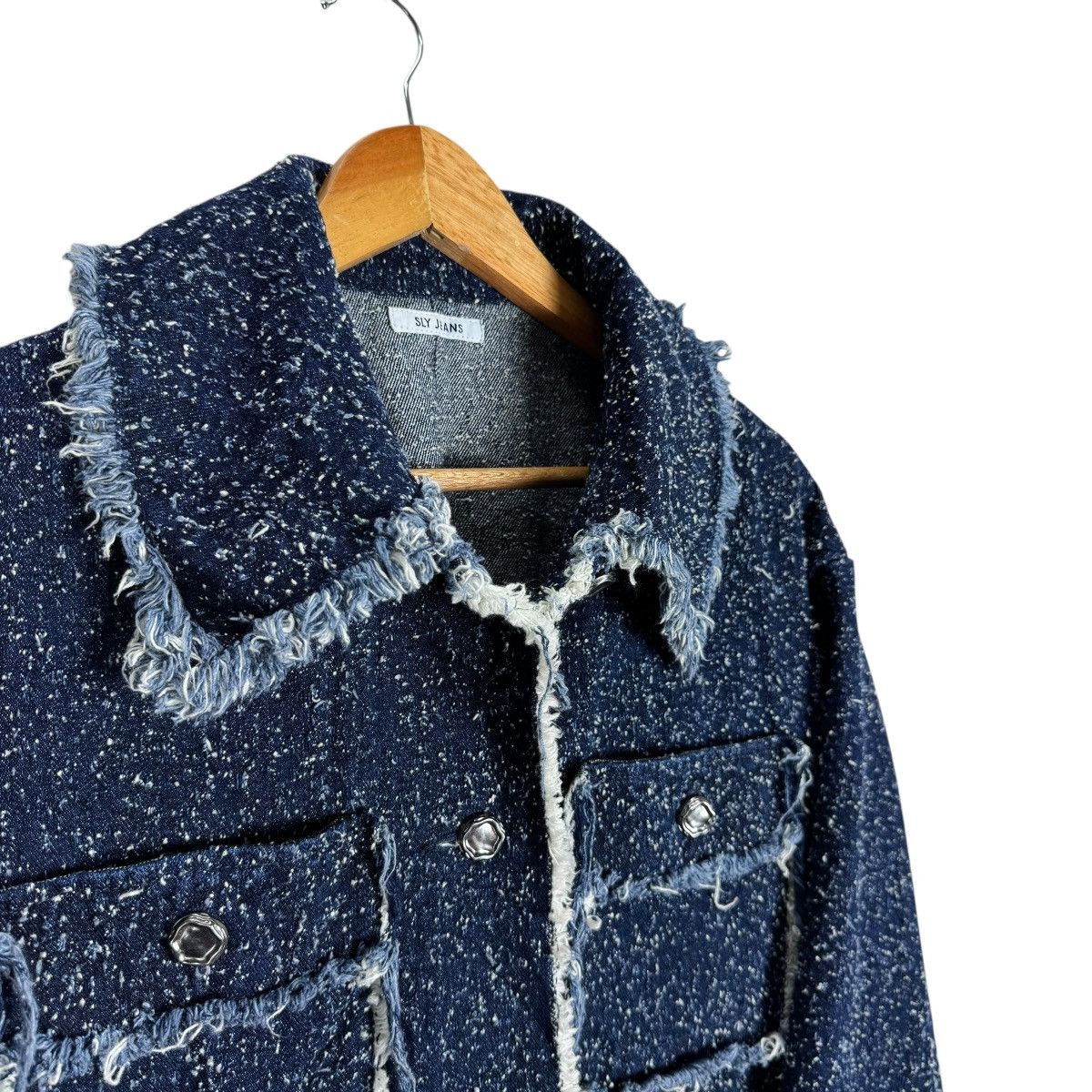 SLY ☀️SLY JEANS STYLE DISTRESS TWEED JACKET LIKE CHANEL Size L / US 10 / IT 46 - 7 Thumbnail
