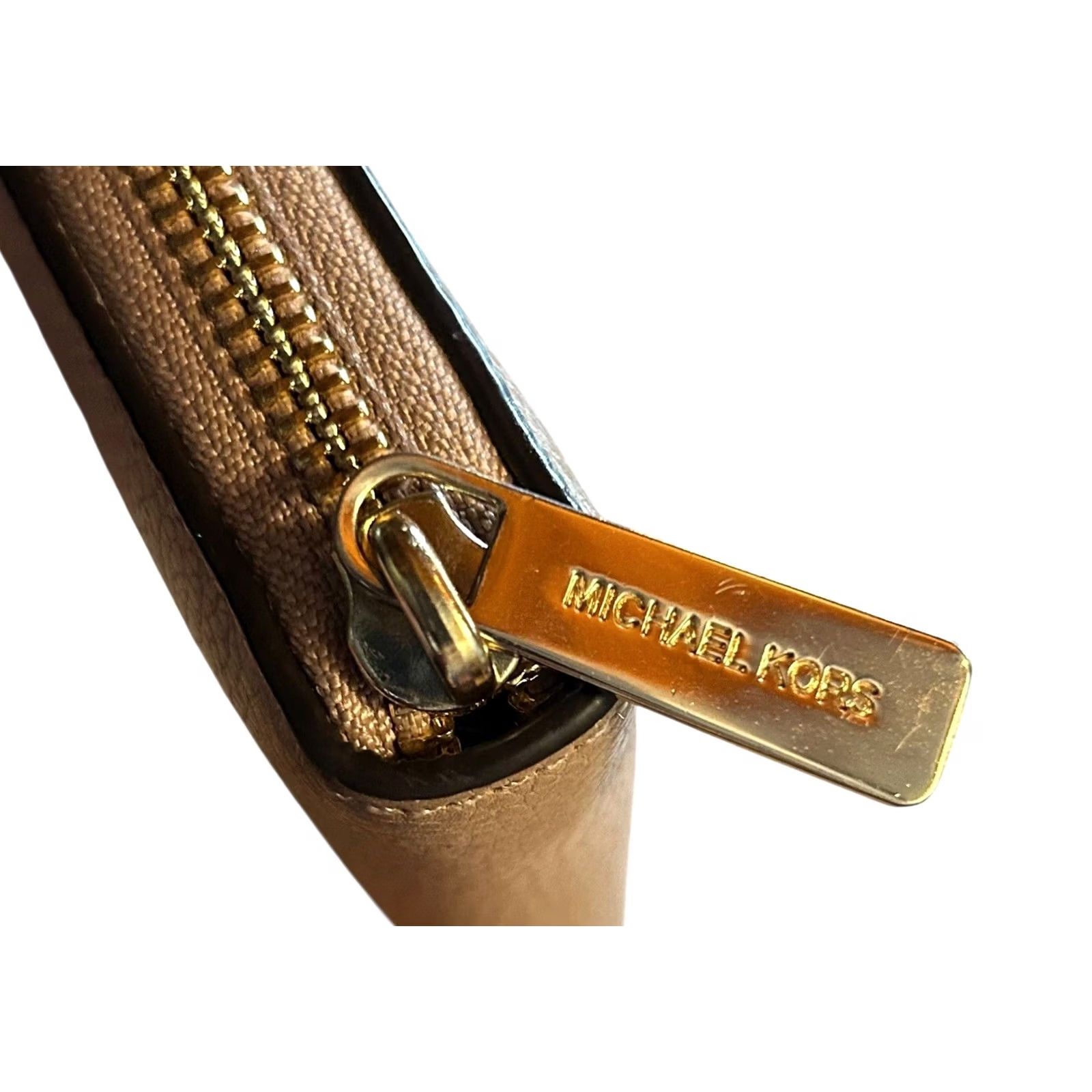 Michael Kors Michael Kors ADELE ZA CONTINENTAL Large Leather Wallet Fawn Beige Brown Womens Size ONE SIZE - 6 Thumbnail