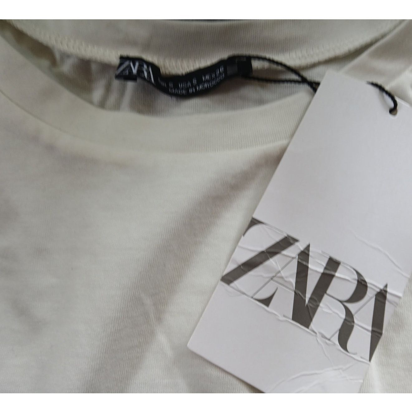 Zara NWT Zara Combination Banded Top - White & Cream - Size Small Size S / US 4 / IT 40 - 4 Thumbnail