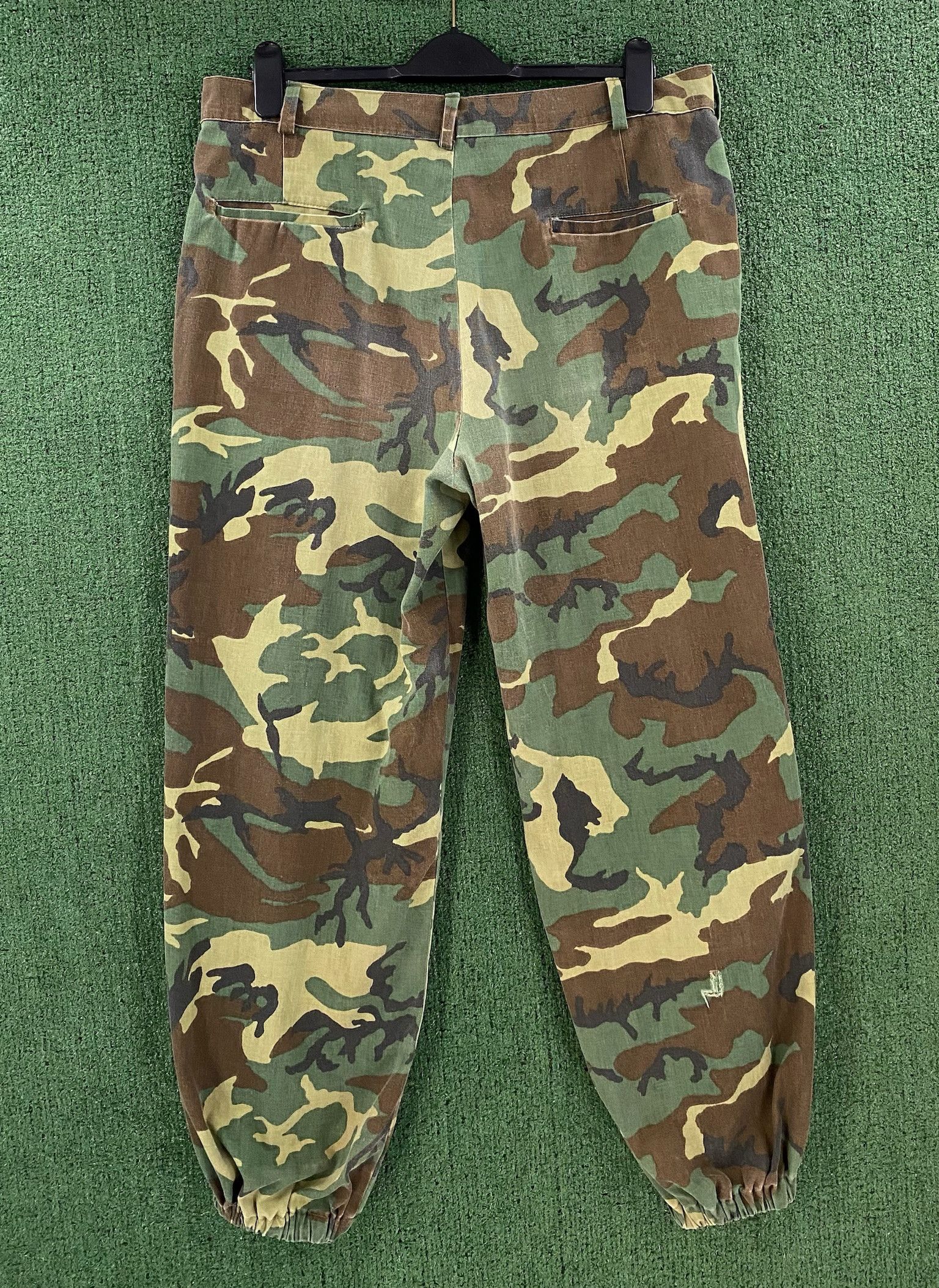 Vintage 90’s Handmade Camouflage Button Front Distressed Pants 36 Size US 36 / EU 52 - 4 Thumbnail