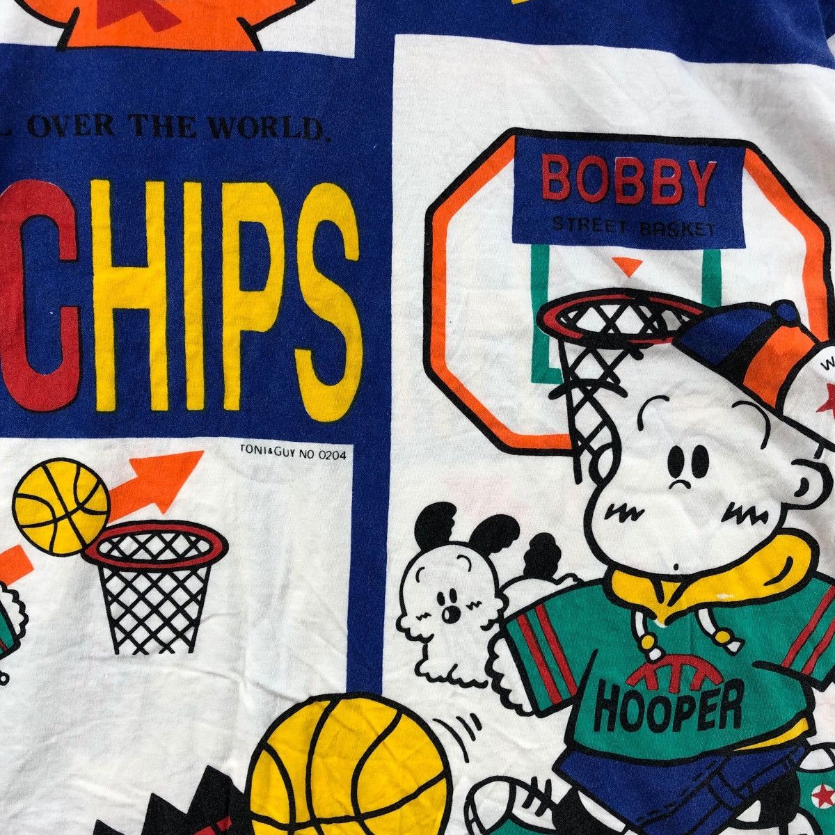 Vintage Vintage Cartoon BOBBY STREET BASKETBALL All And ChipsT-Shirt Size US L / EU 52-54 / 3 - 3 Thumbnail
