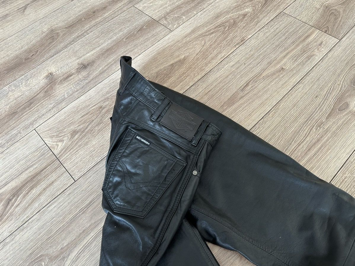 Harley Davidson Harley Davidson Vintage Leather Pants Size 28" / US 6 / IT 42 - 8 Thumbnail