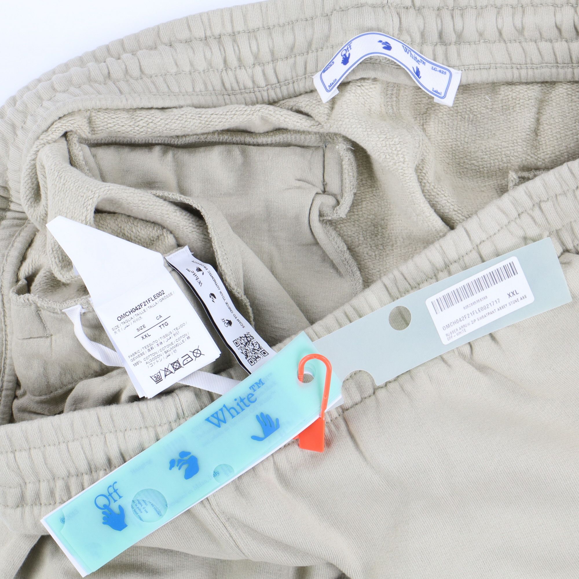 Off-White Beige Rubber Arrows Zipped Sweatpants Size US 38 / EU 54 - 6 Thumbnail